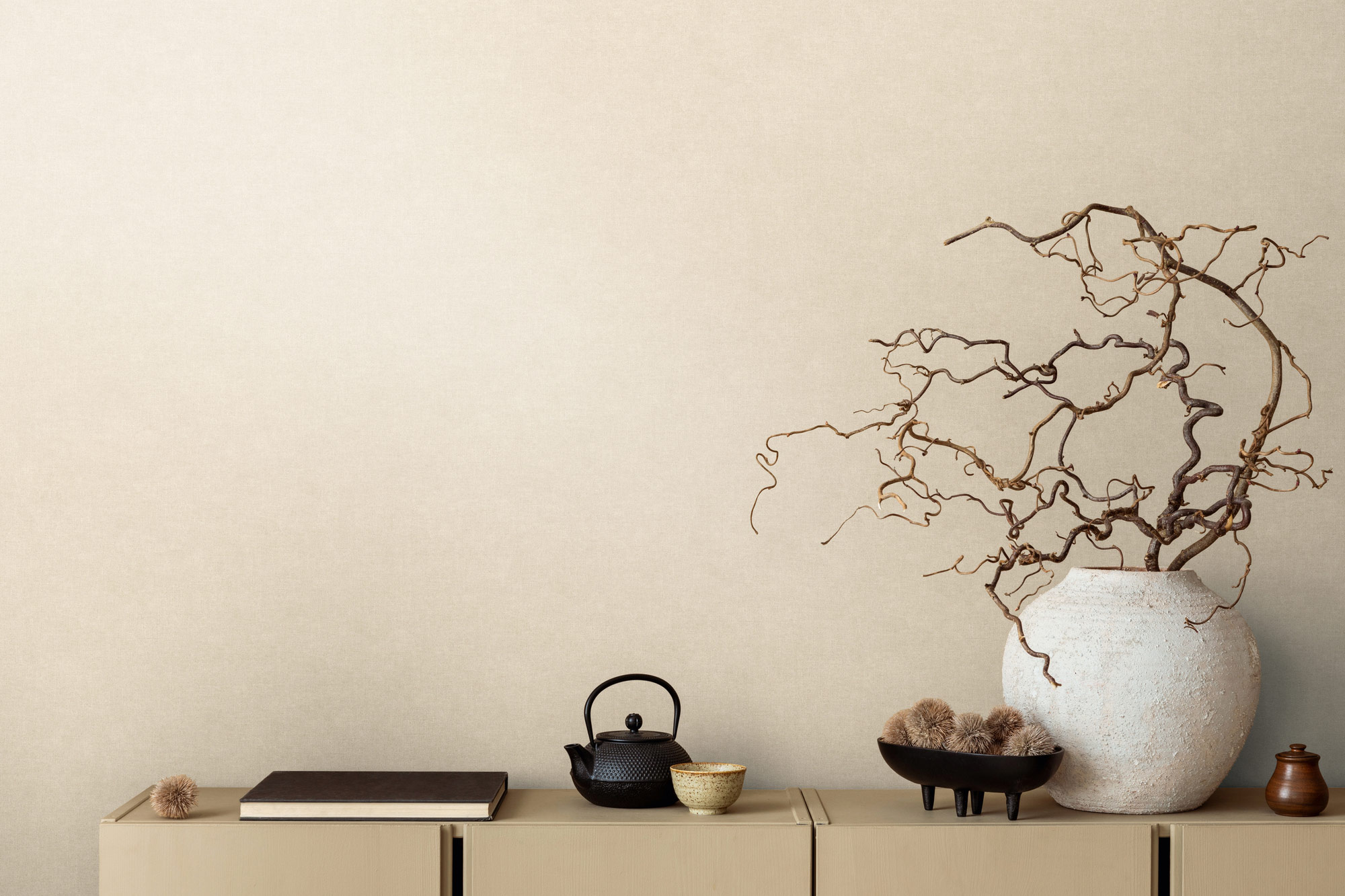 AS Vliestapete MS Hot Spots Unis Creme 367217