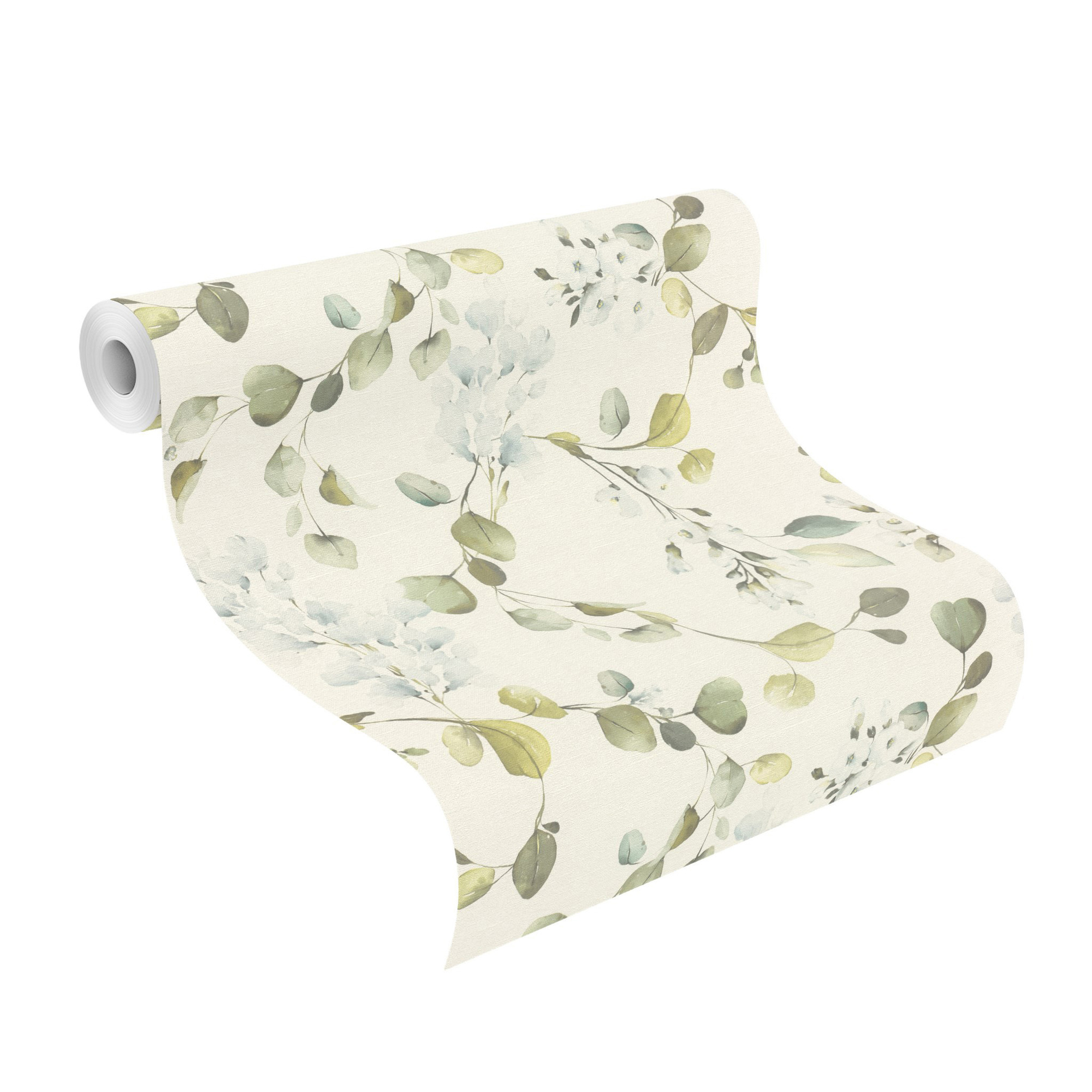 Rasch Vliestapete Peonies Blau Blätter 582222