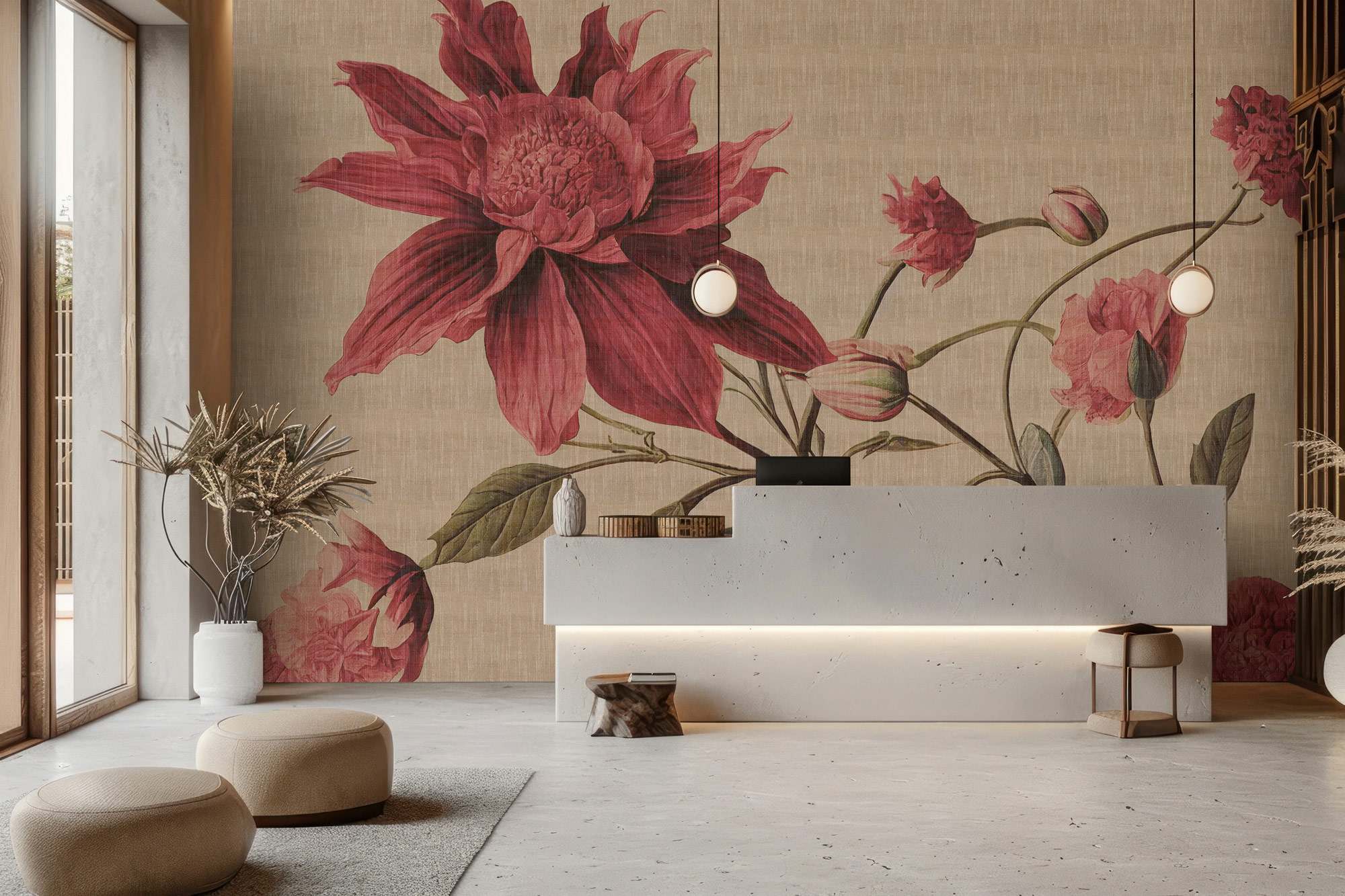 AS Fototapete Walls by Patel 5 Blumen Beige DD134597