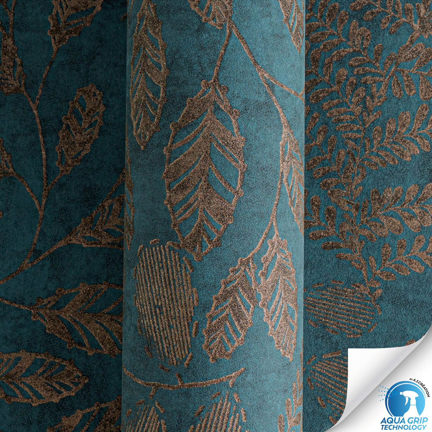 AS Vliestapete WOW Designdrop Florale Tapete Blau 784951