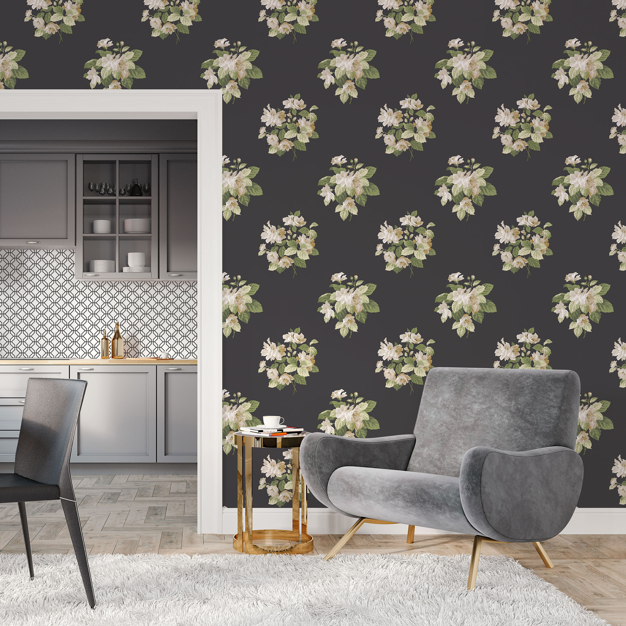 Essener Vliestapete Secret Garden Blumen G78495