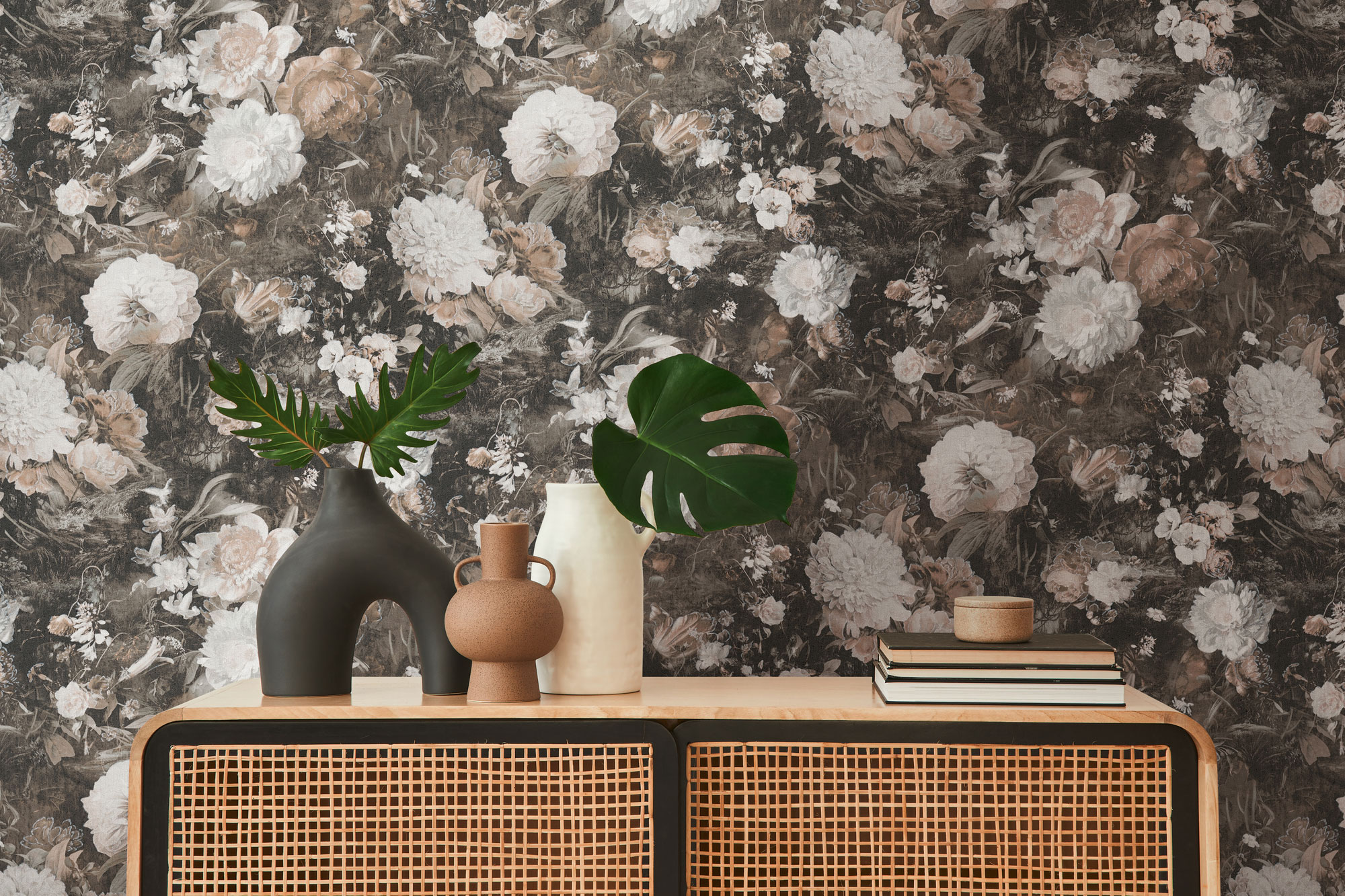 AS Vliestapete The BOS braun Blumentapete 388213