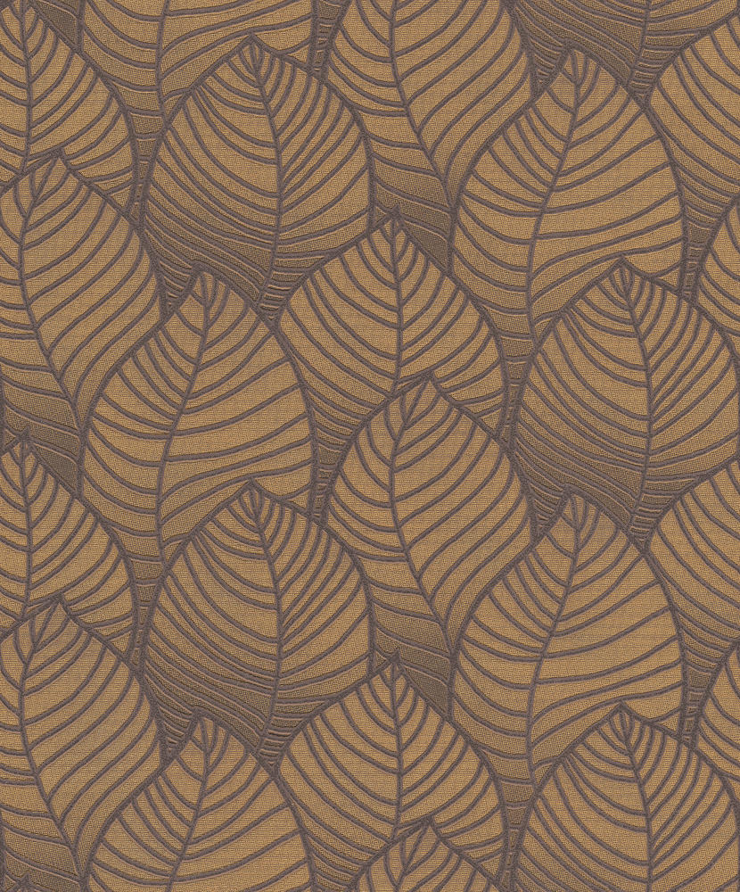 Grandeco Vliestapete Orion braun Blätter ON3005