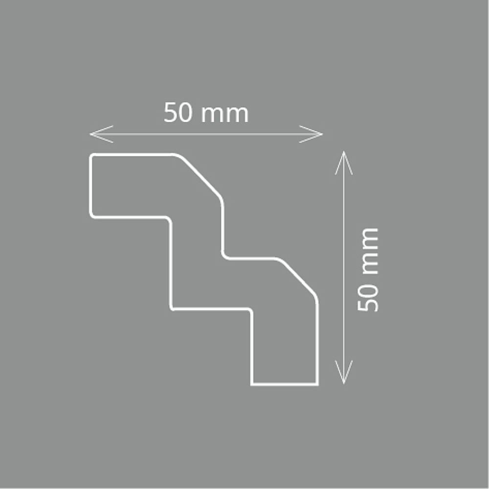 Homestar Stuckleiste Styropor Zierleiste T 70 | weiss