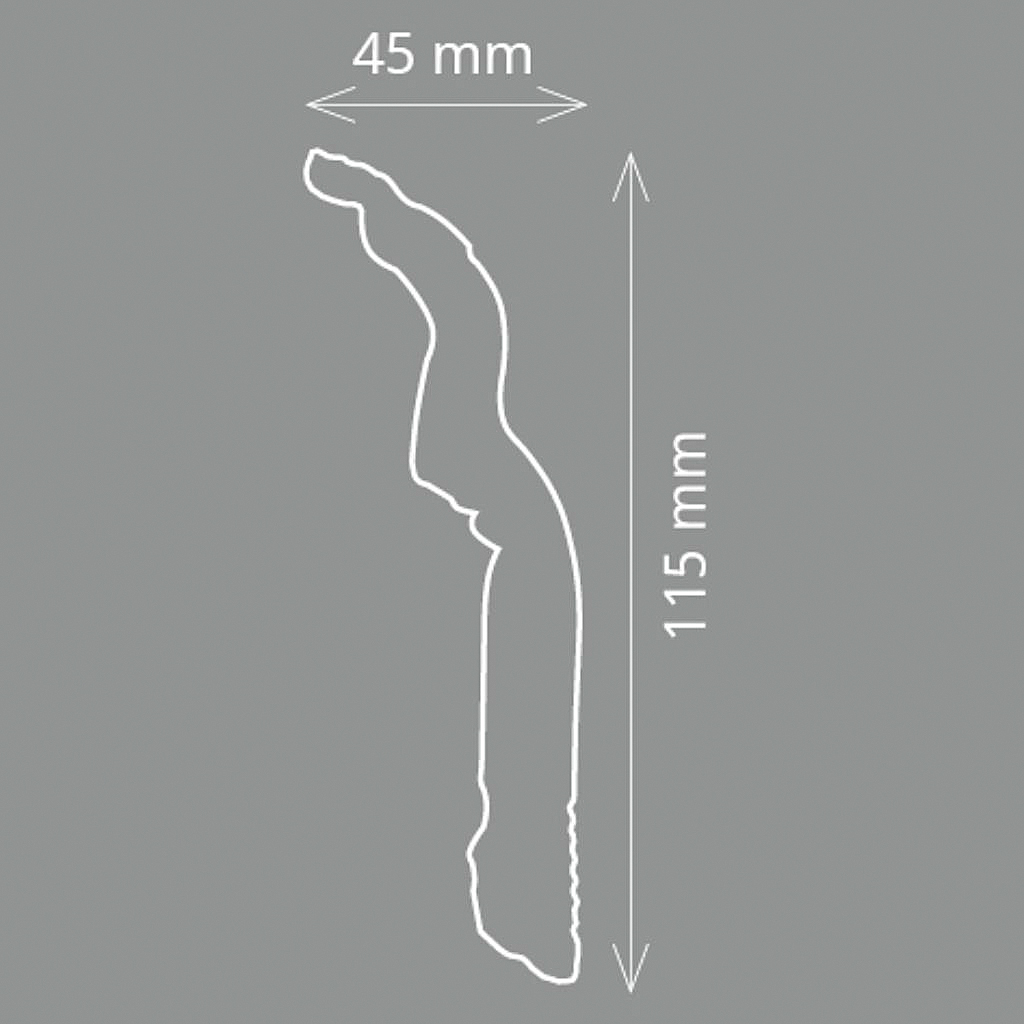 Homestar Stuckleiste Styropor Zierleiste D 120 | weiss