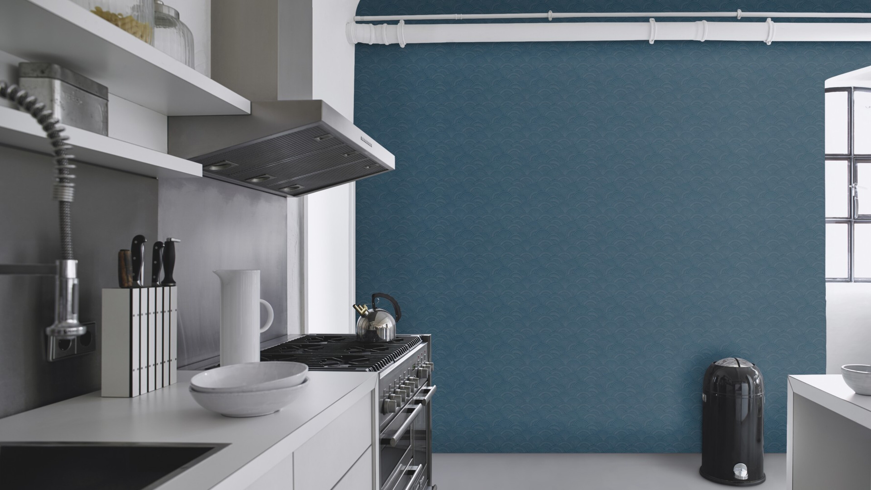 Rasch Vliestapete Allegretto Blau-Dunkelblau 581409