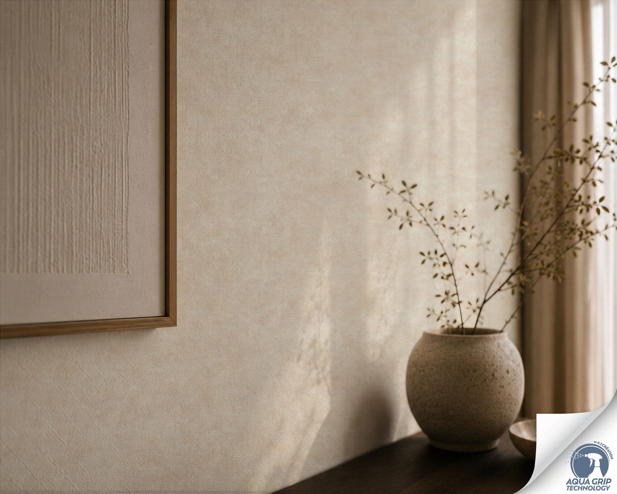 AS Vliestapete Cosiness Designdrop 2 Struktur Creme 793183