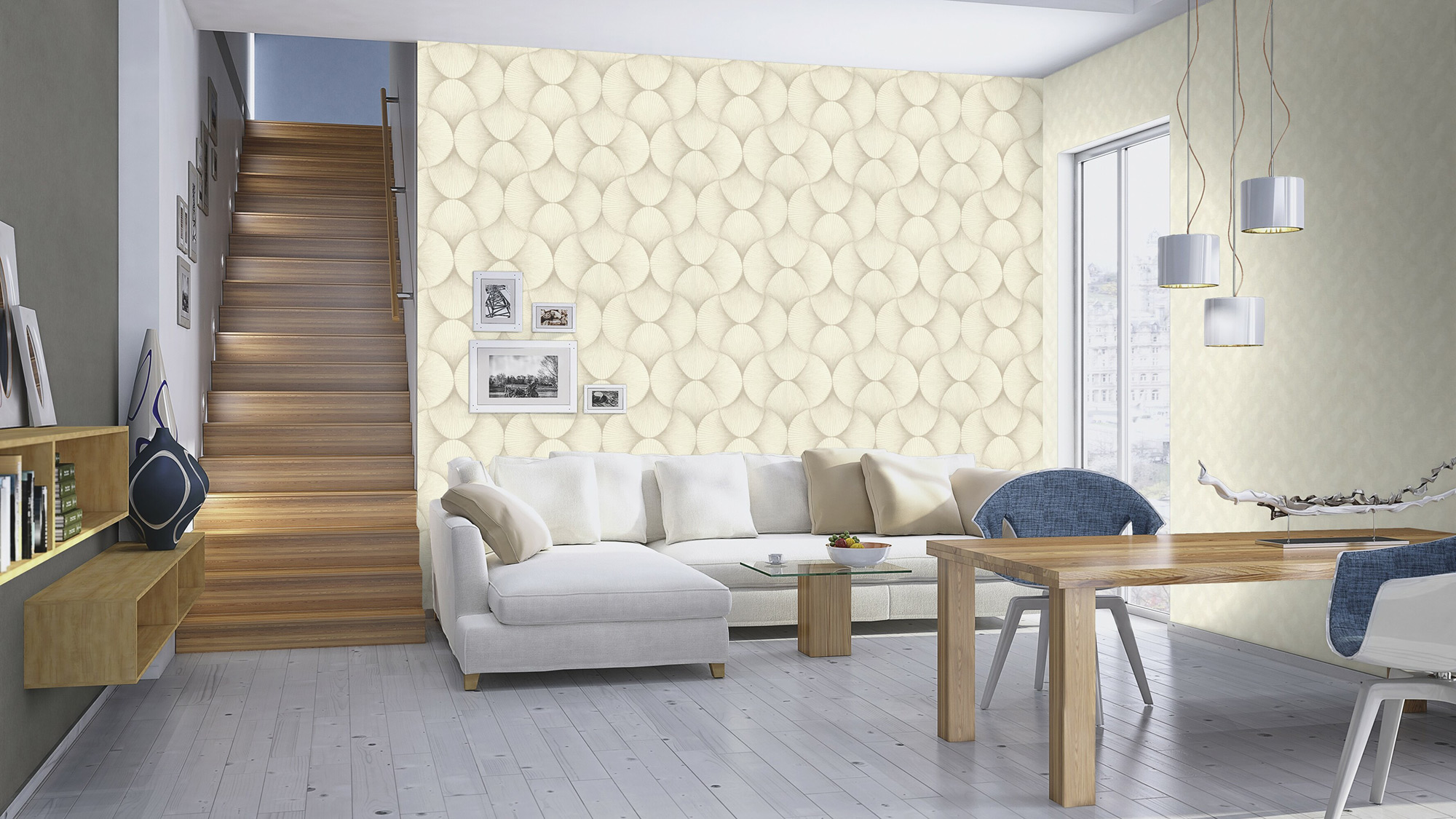 Rasch Vliestapete Sky Lounge glänzend metallic 608120