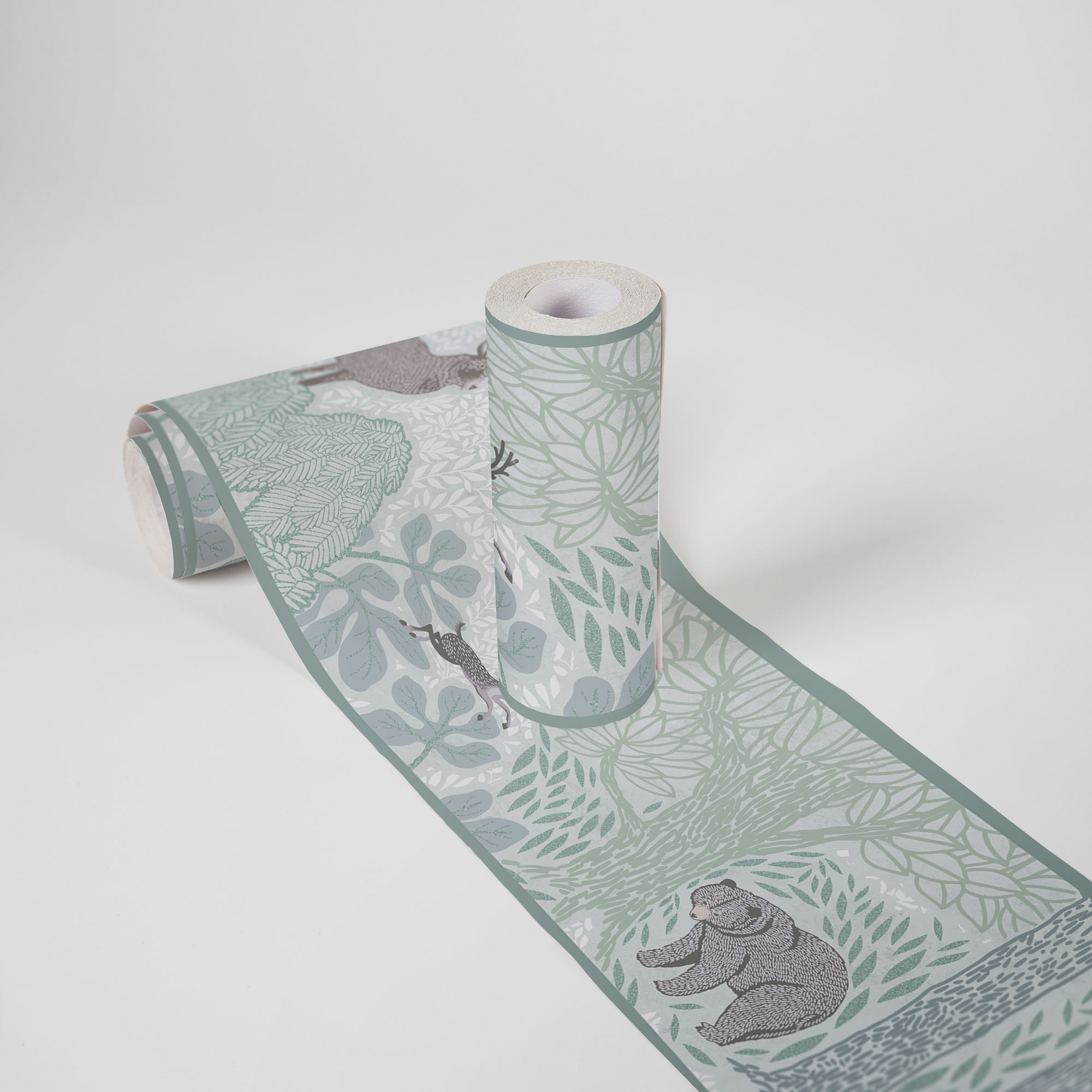 AS Borte Bordüre Lilly & Luis Tiere Weiß 771751 AS Borte Bordüre Lilly & Luis Tiere Weiß 771751