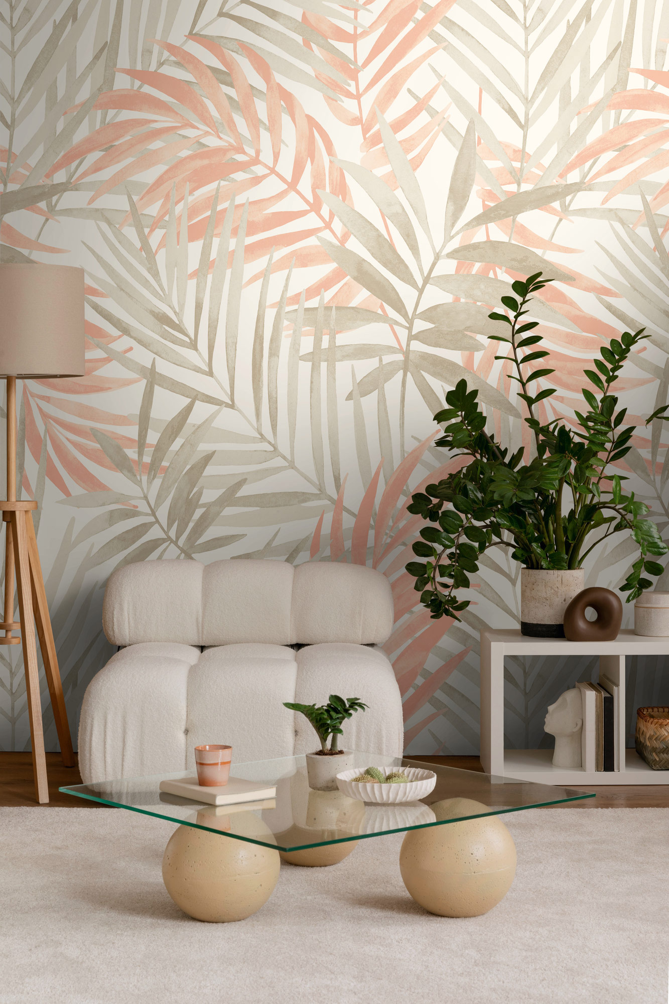 AS Fototapete The Wall 4 Tropisch Creme 388551