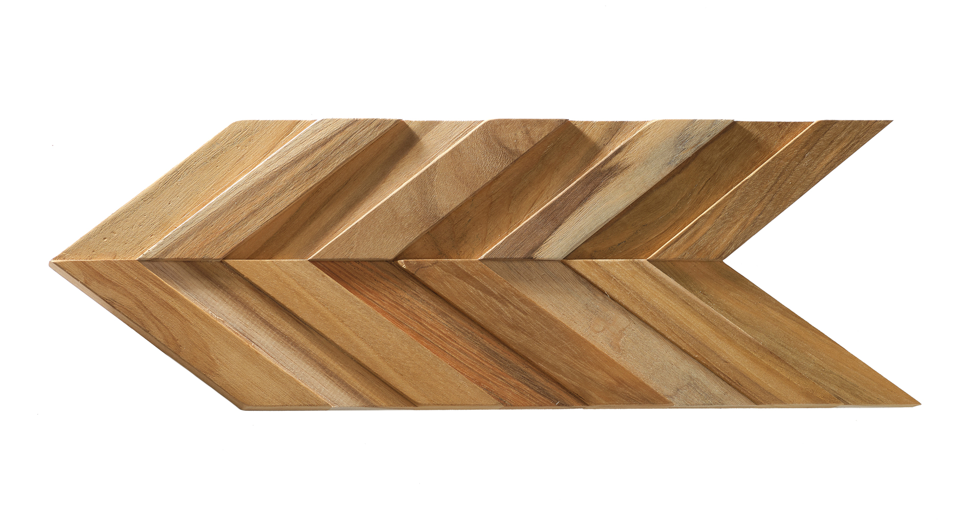 Wallsupply 3D Holz Wandpaneele UltraWood TeakChevron | 5 St