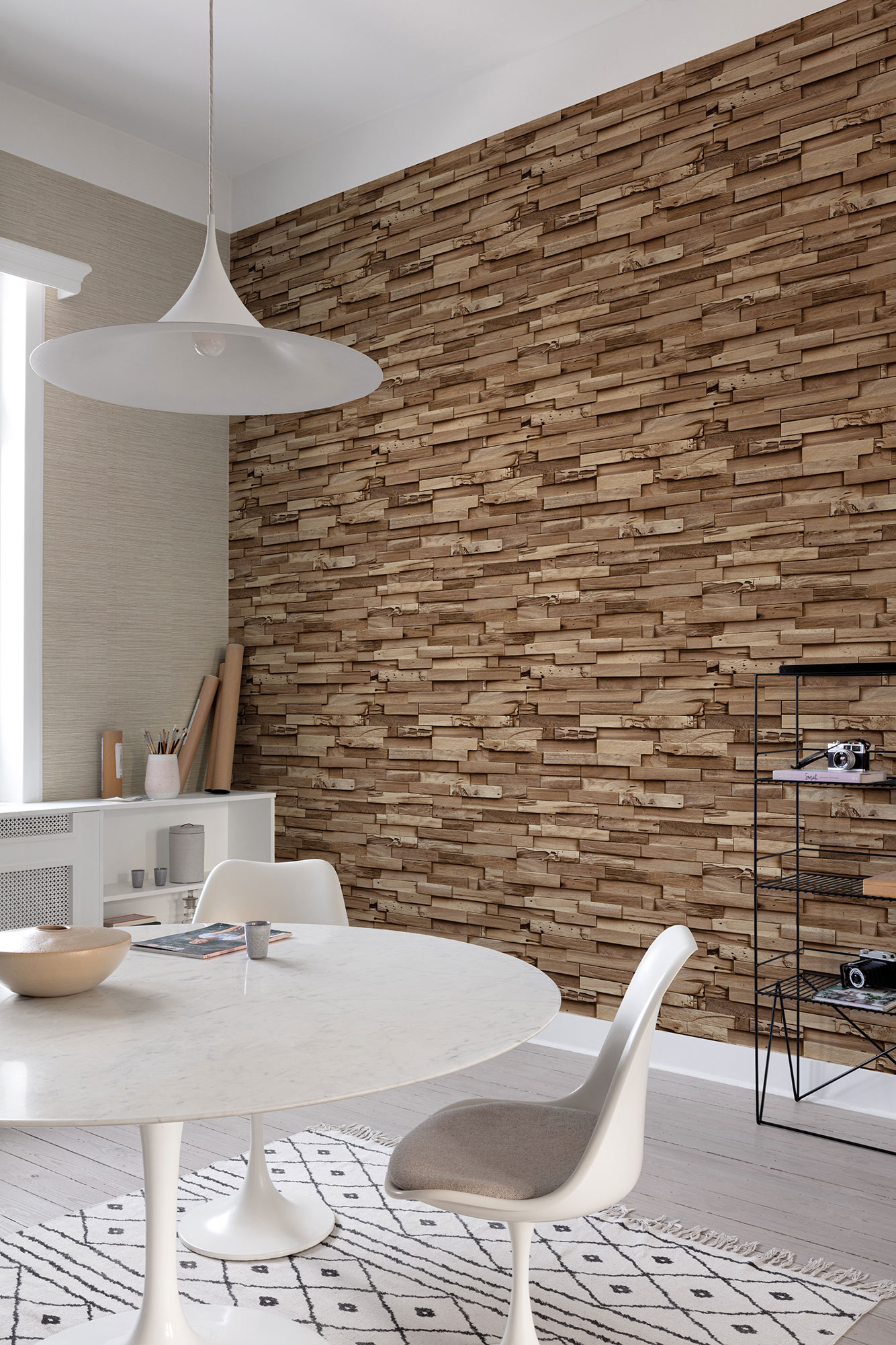Grandeco Vliestapete Ciara Holzoptik braun A64001
