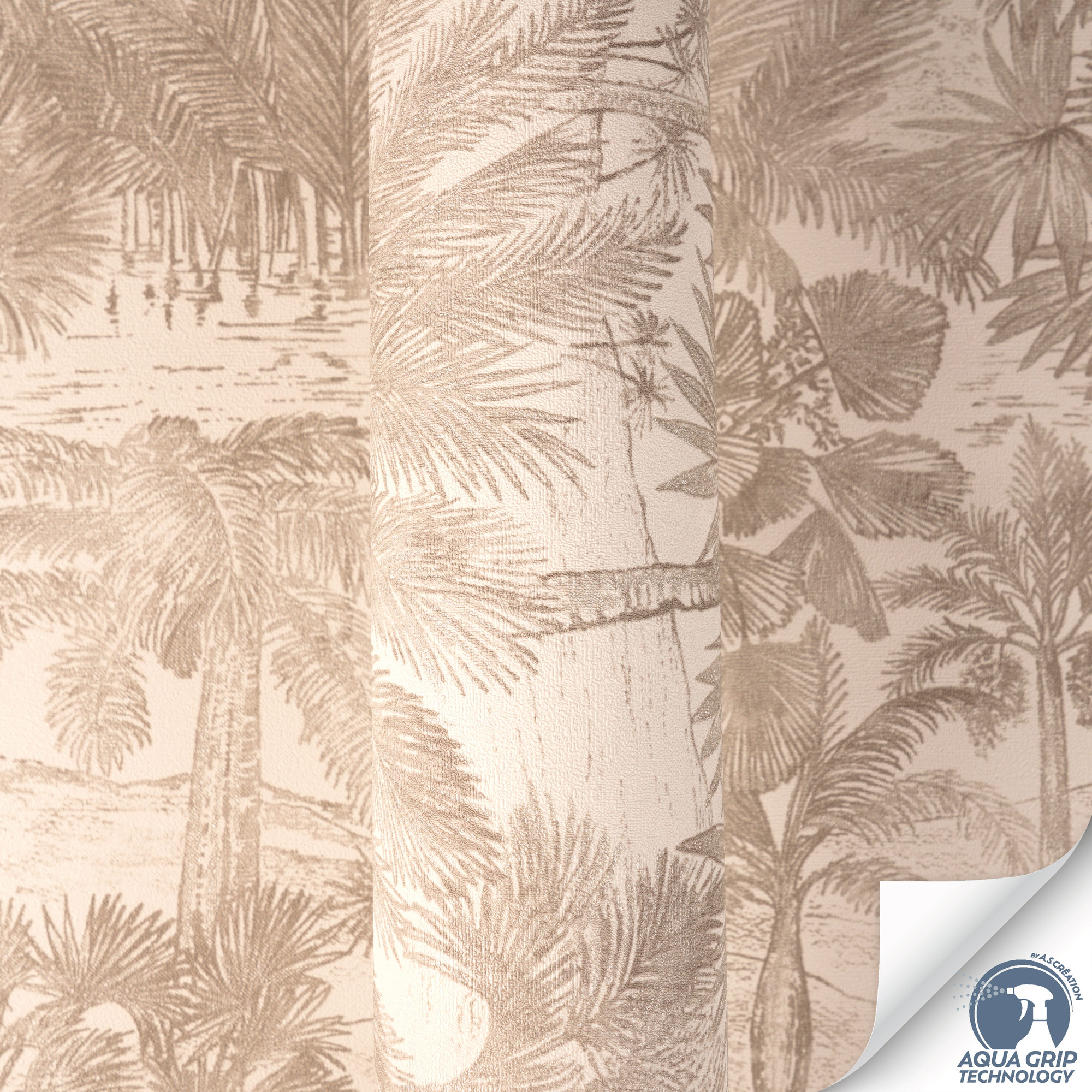 AS Vliestapete Cosiness Designdrop 2 Dschungel Beige 793172