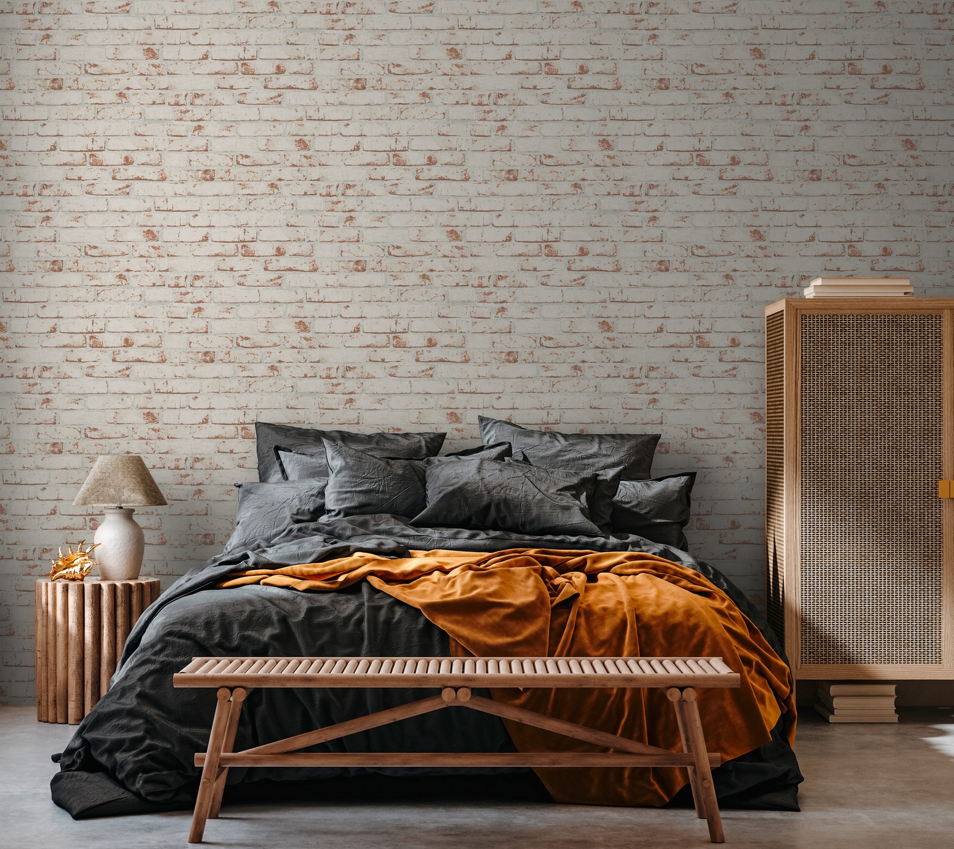 AS Vliestapete Casual Living Rot Steintapete 907813