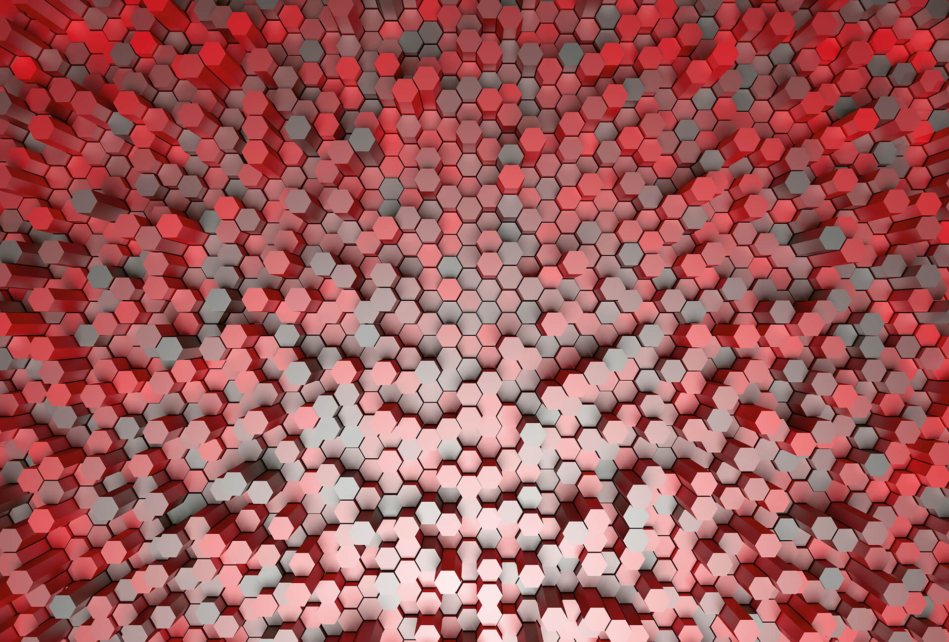 AS Fototapete Designwalls 2.0 3D Pentagons Red DD118893