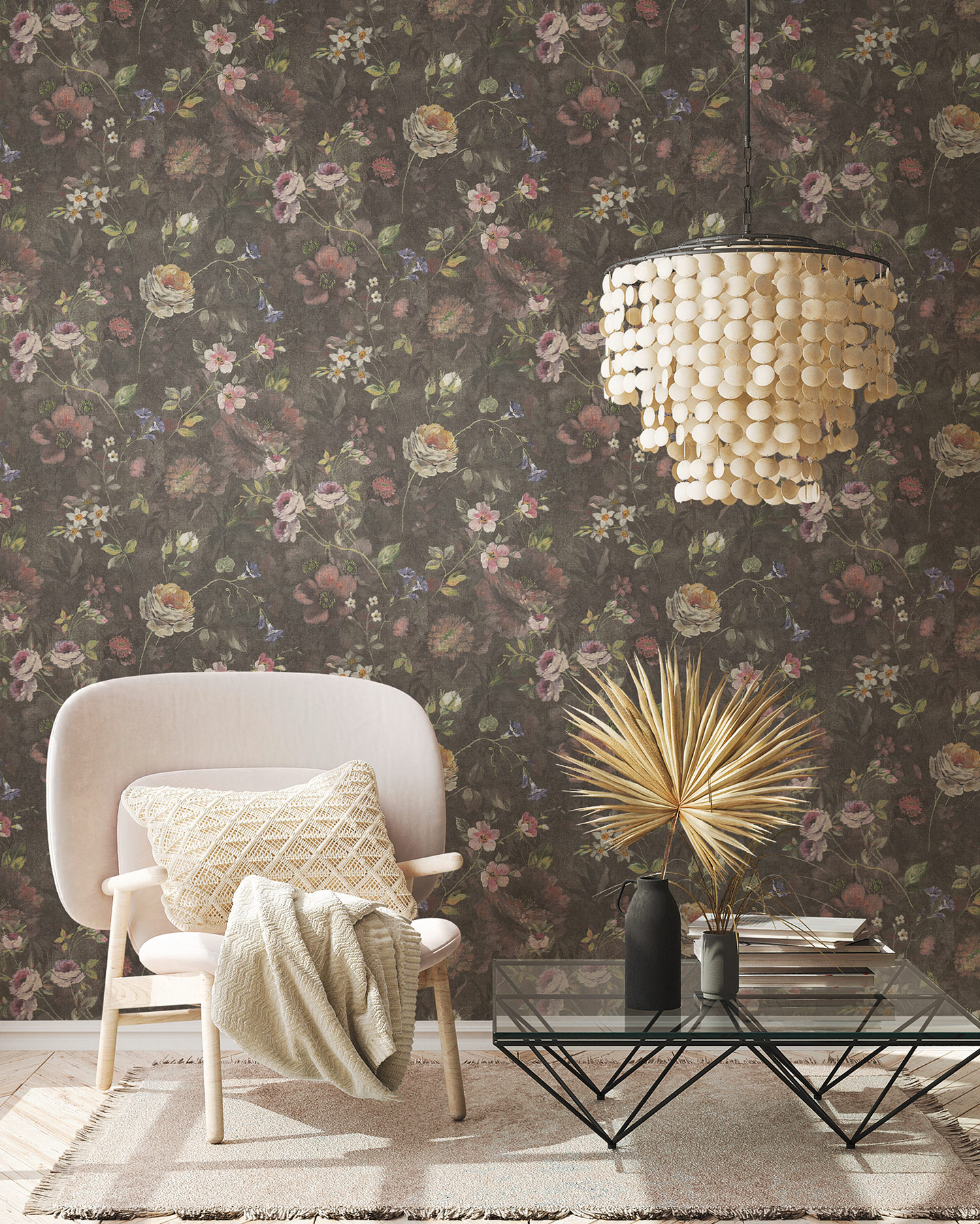 AS Vliestapete Deco Satintapete Blumen 386361
