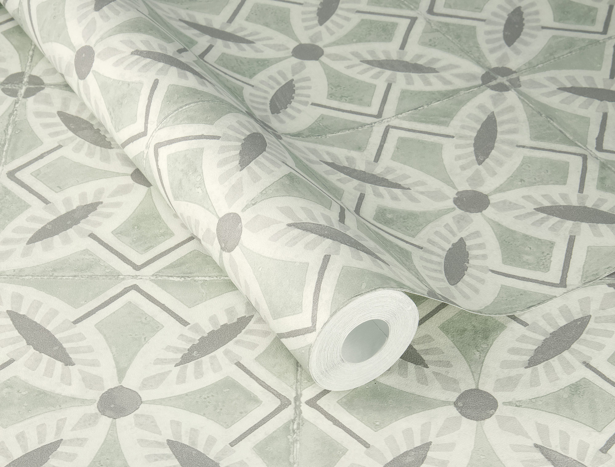 Rasch Vliestapete Beachhouse Grau-Graugrün 410242