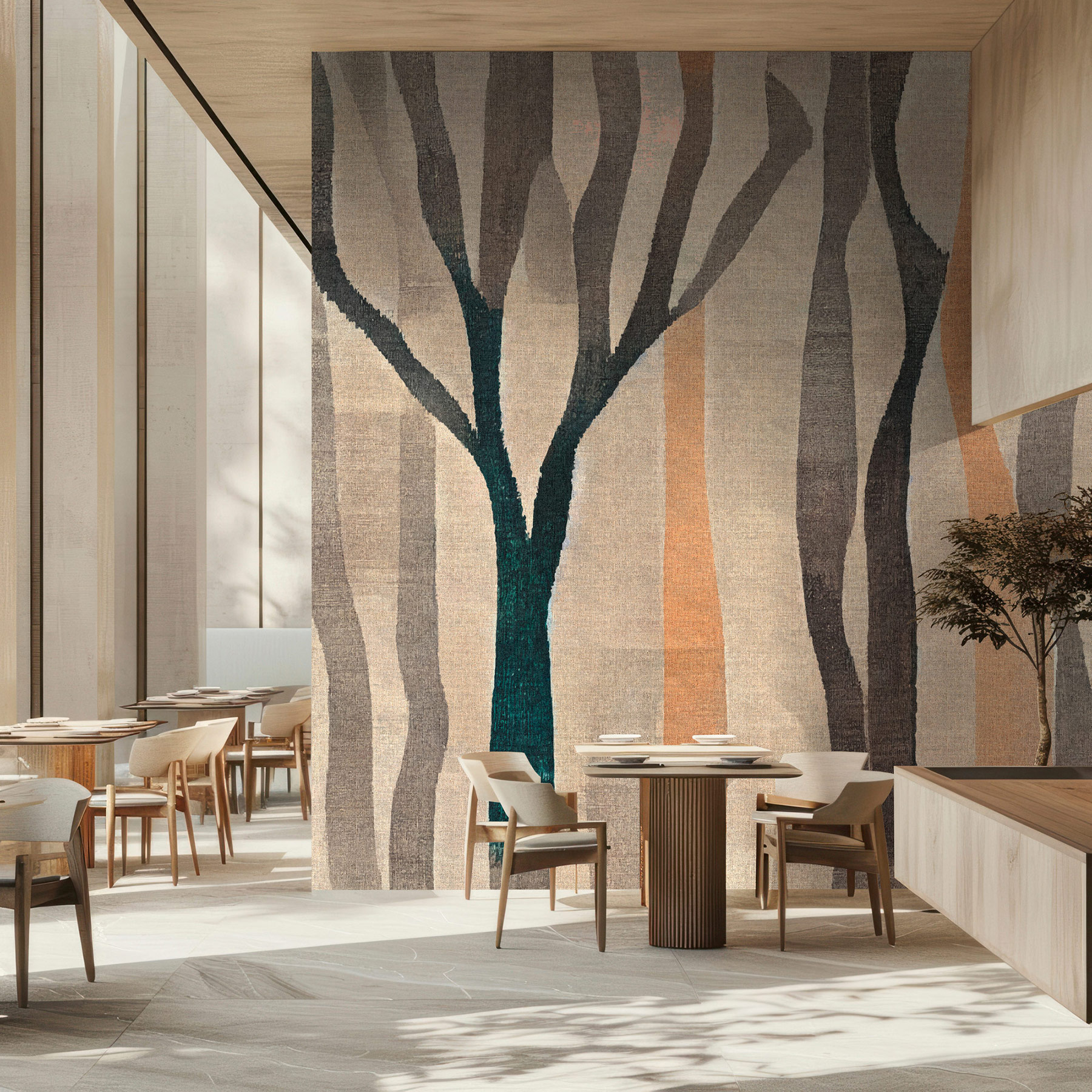 AS Fototapete Walls by Patel 5 Bäume Beige DD134327