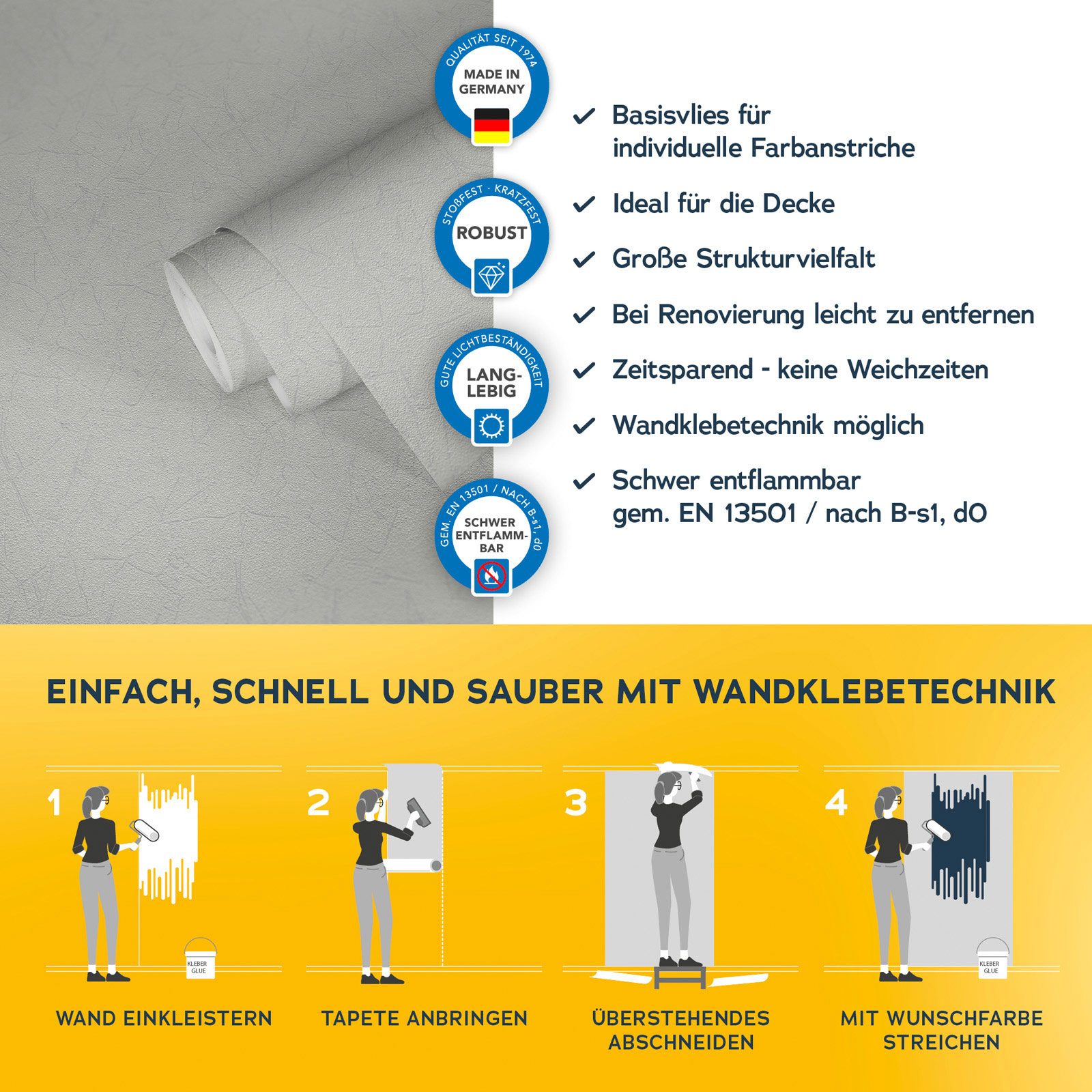 AS Vliestapete Meistervlies 8 überstreichbar 571212