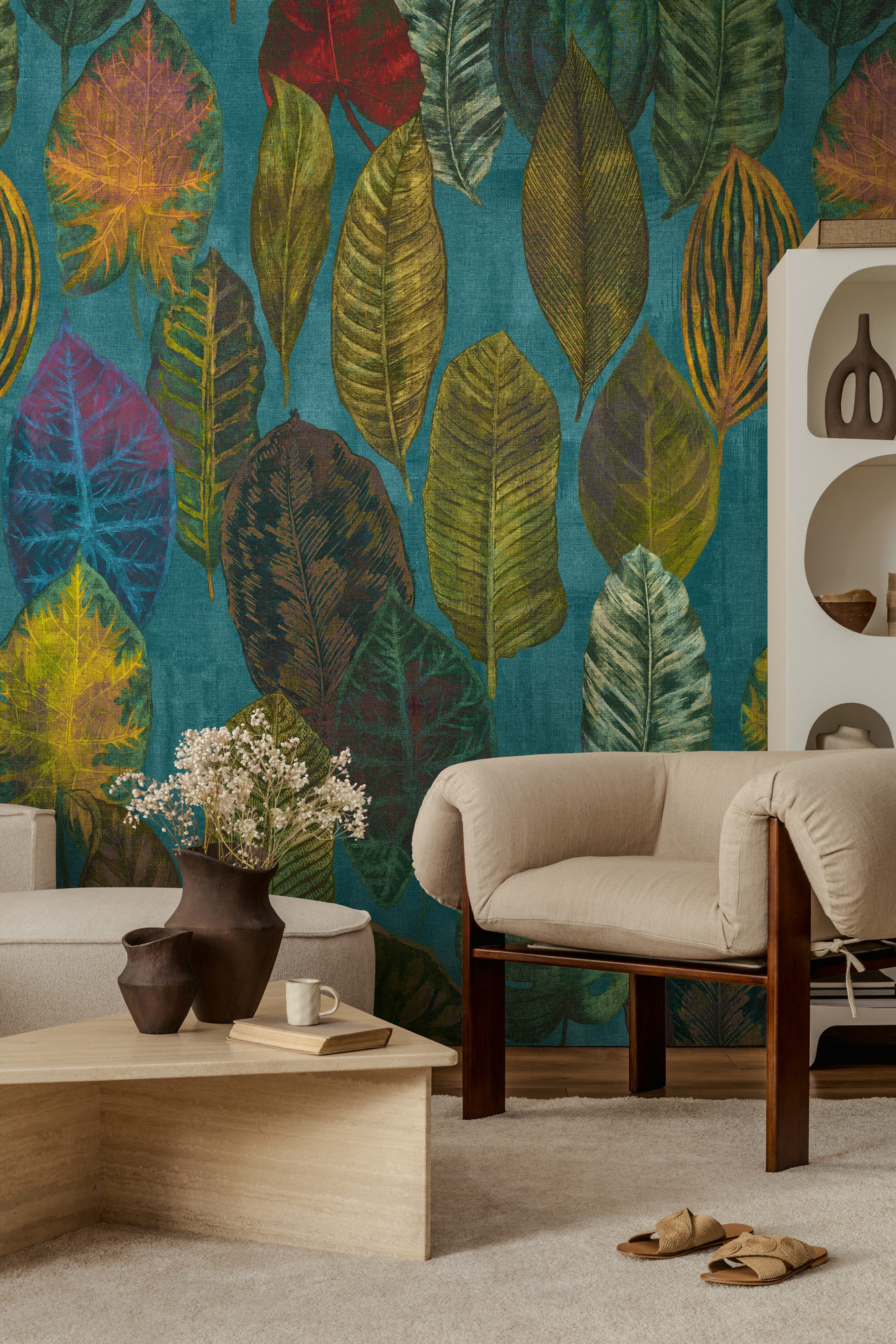 AS Fototapete The Wall 4 Botanik Blau 792464