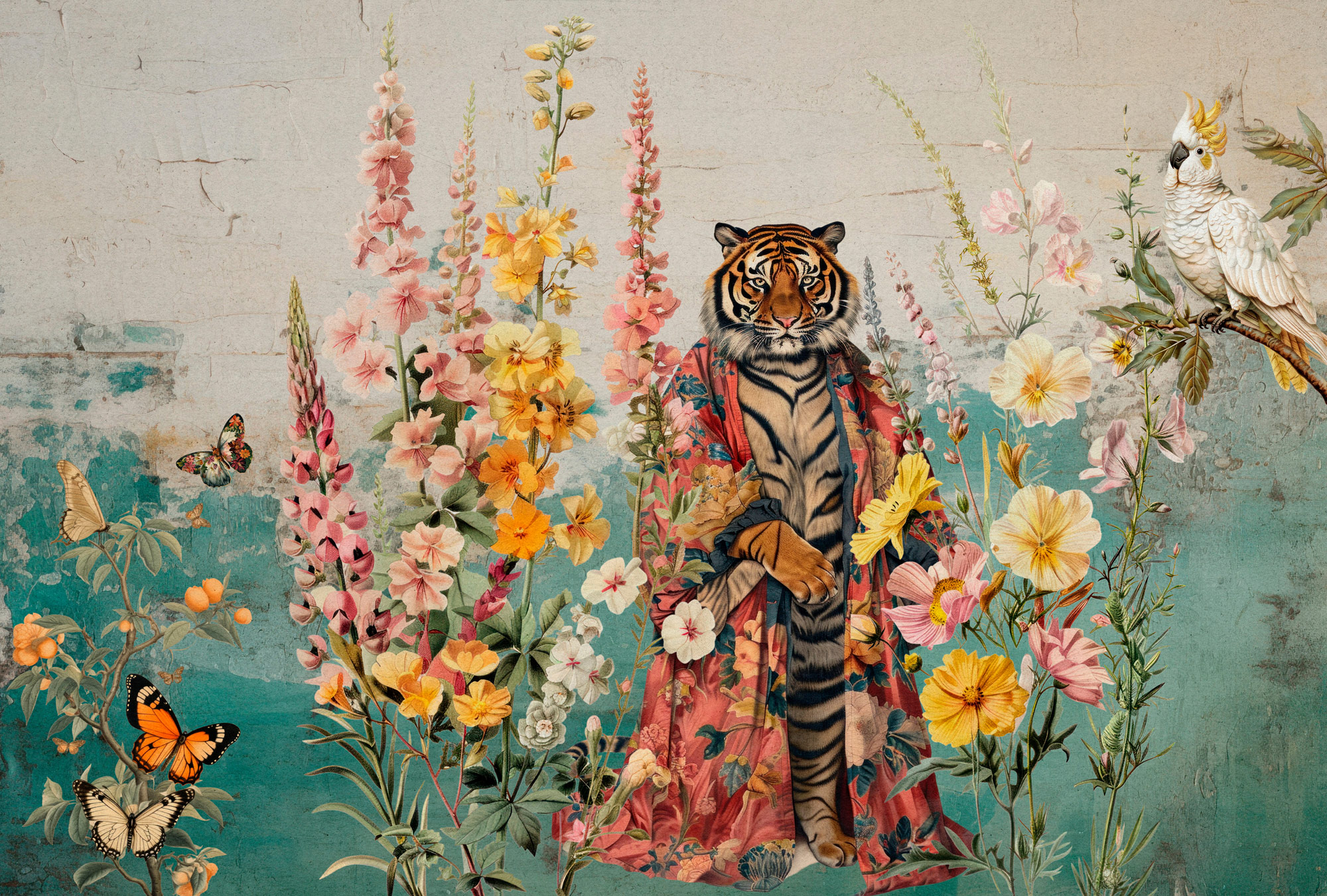 AS Fototapete Walls by Patel 5 Tiger Türkis DD134399