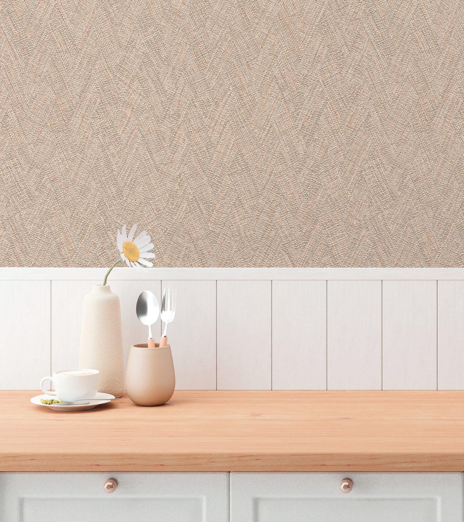 AS Vliestapete Hygge 3 Struktur Braun 790921