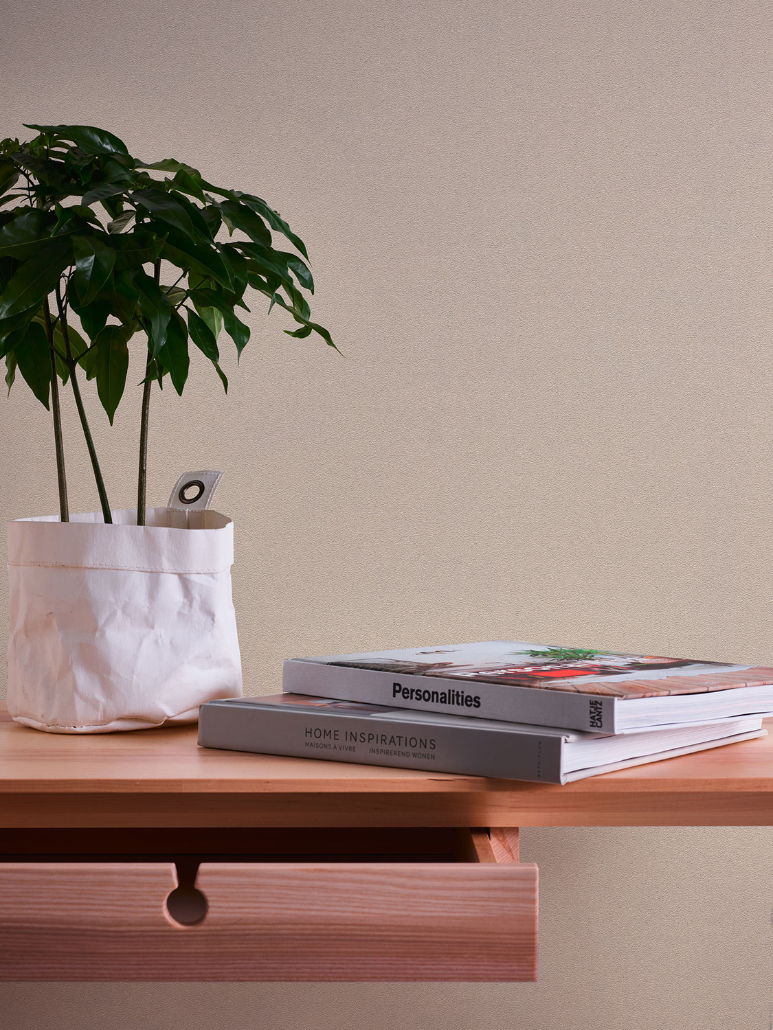 AS Création Vliestapete Trendwall Unitapete beige 372724