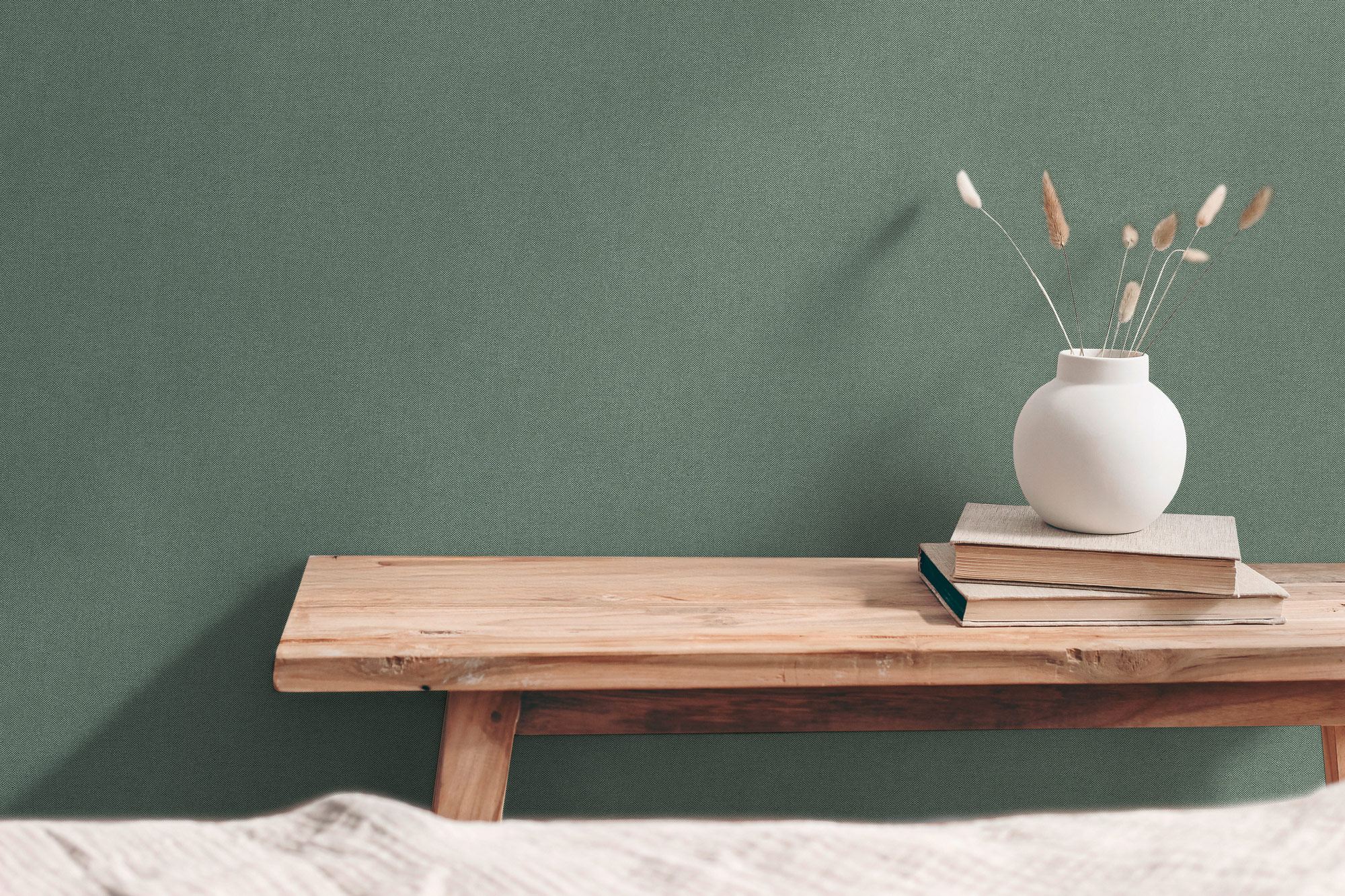 AS Vliestapete Hygge 3 Uni Grün 790974