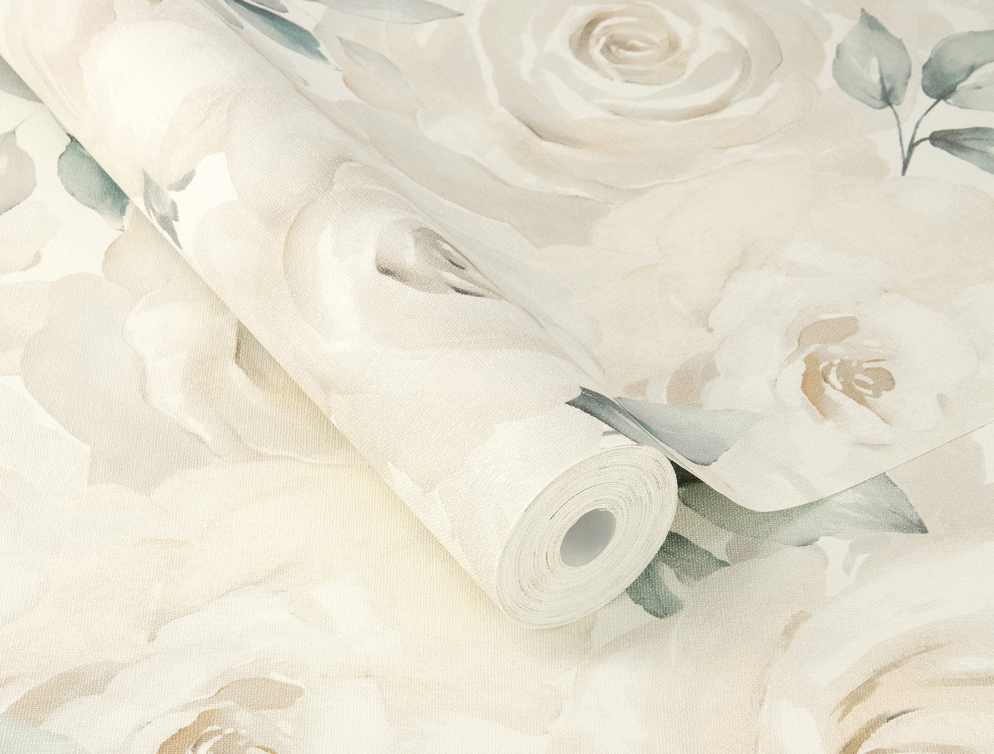 Rasch Vliestapete Peonies Beige Blumen 582321