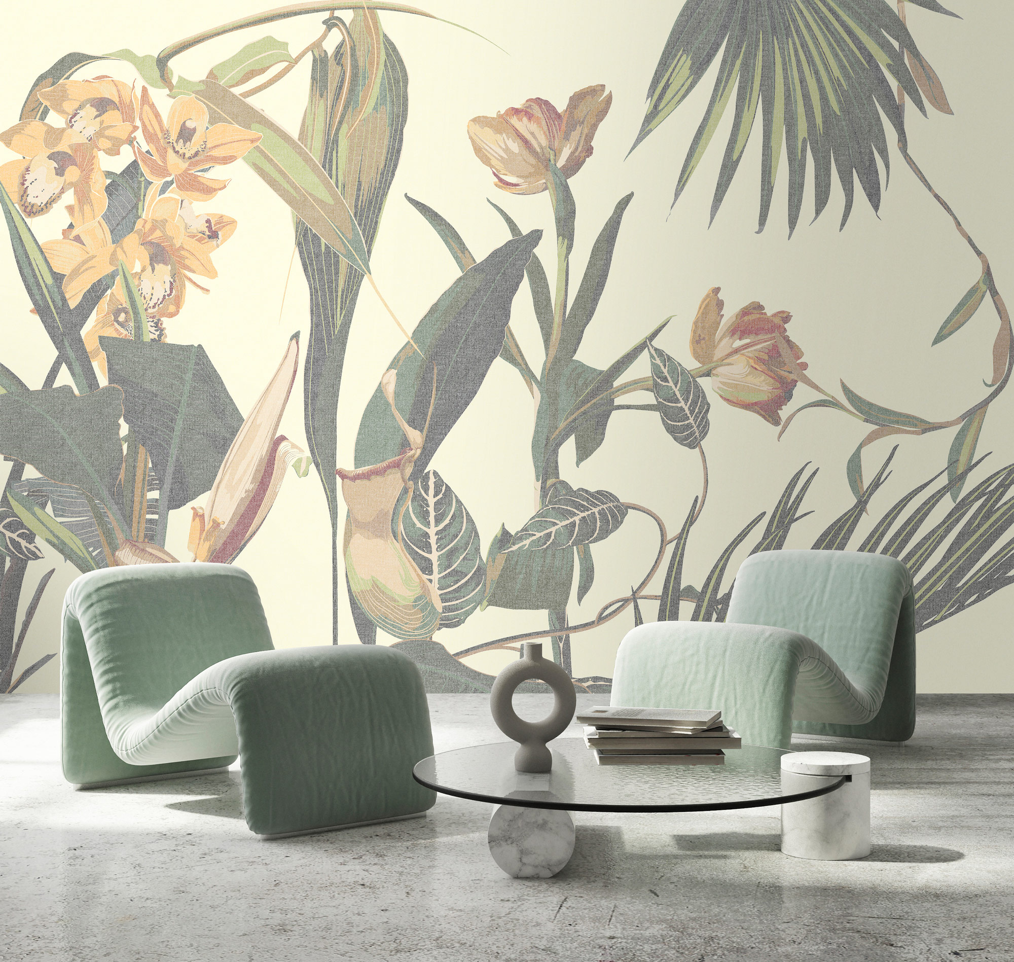 AS Fototapete Walls by Patel 5 Blumen Grün DD134651