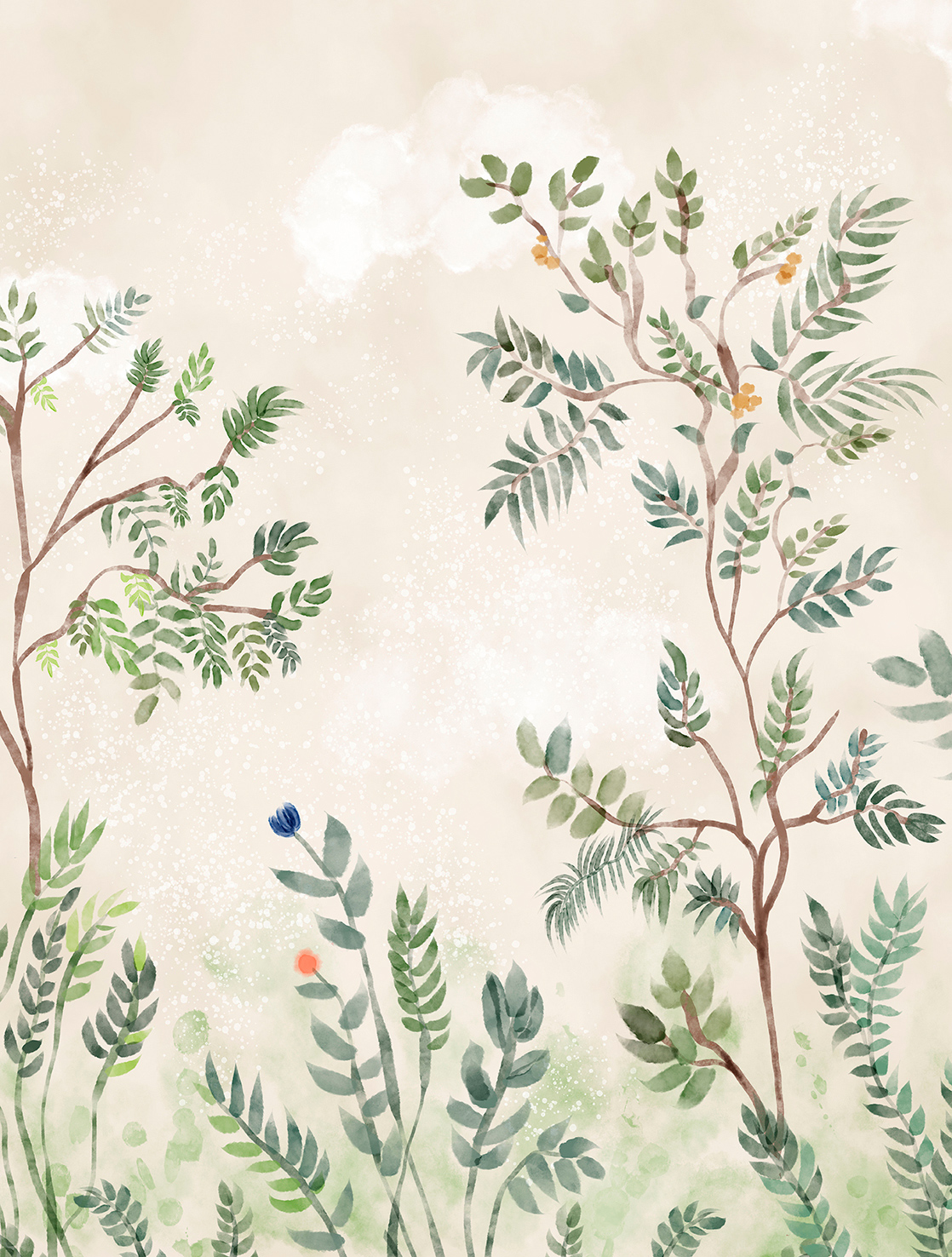 Decoprint Fototapete Cute Walls Botanischer Weg CW61281