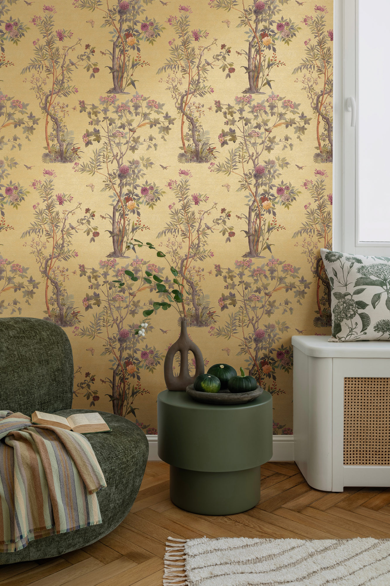 AS Vliestapete History of Art 2 Floral Grün 790432