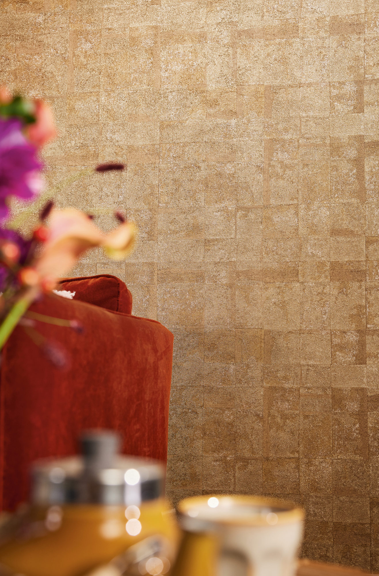 Livingwalls Vliestapete Stories of Life Struktur Gold 396711