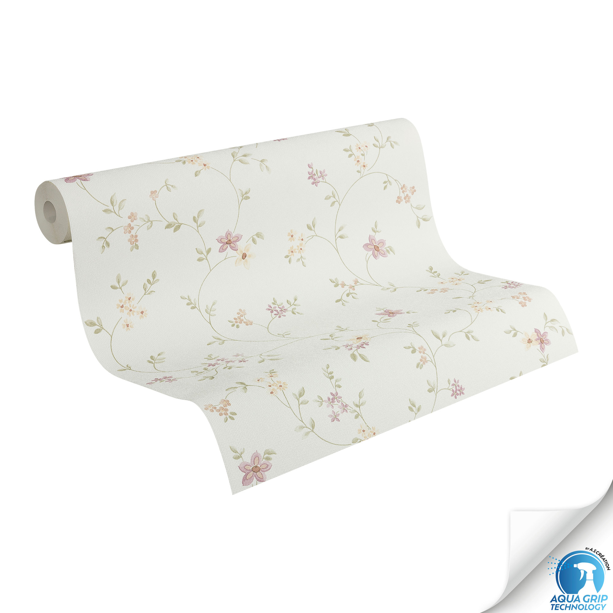 AS Vliestapete WOW Designdrop Florale Tapete Weiß 784551