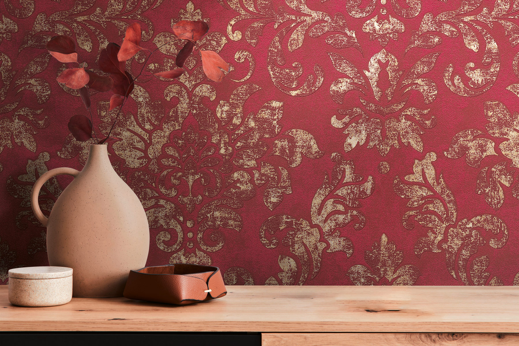 AS Vliestapete Neue Bude 2.0 II Barock rot 374131