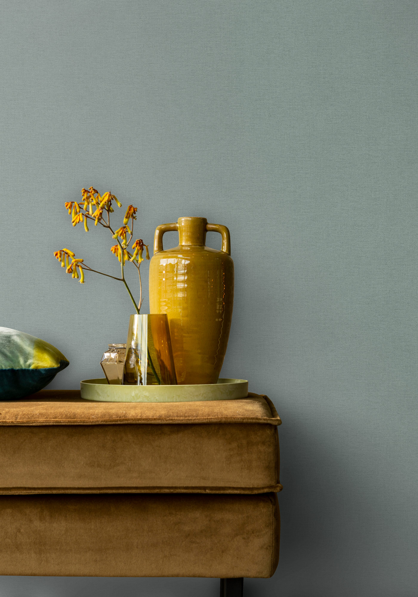 Rasch Vliestapete Country Charme Blau-petrol 449846