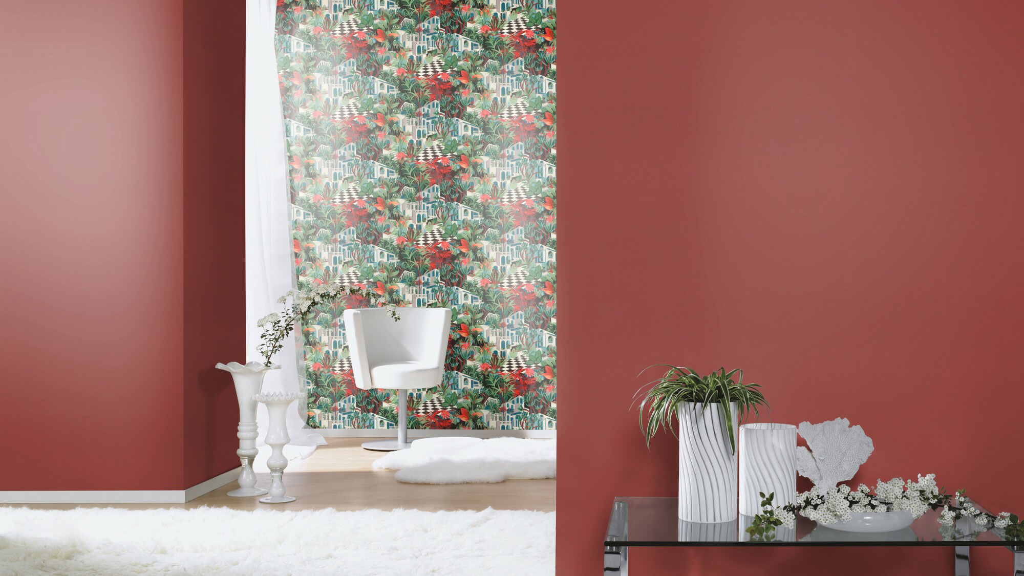 Rasch Vliestapete Allegretto Rot-Ziegelrot 688061