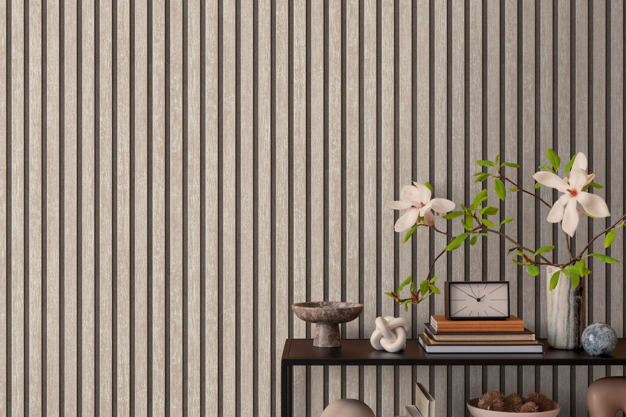 AS Vliestapete Attractive 3 Holzpaneele Beige 790414