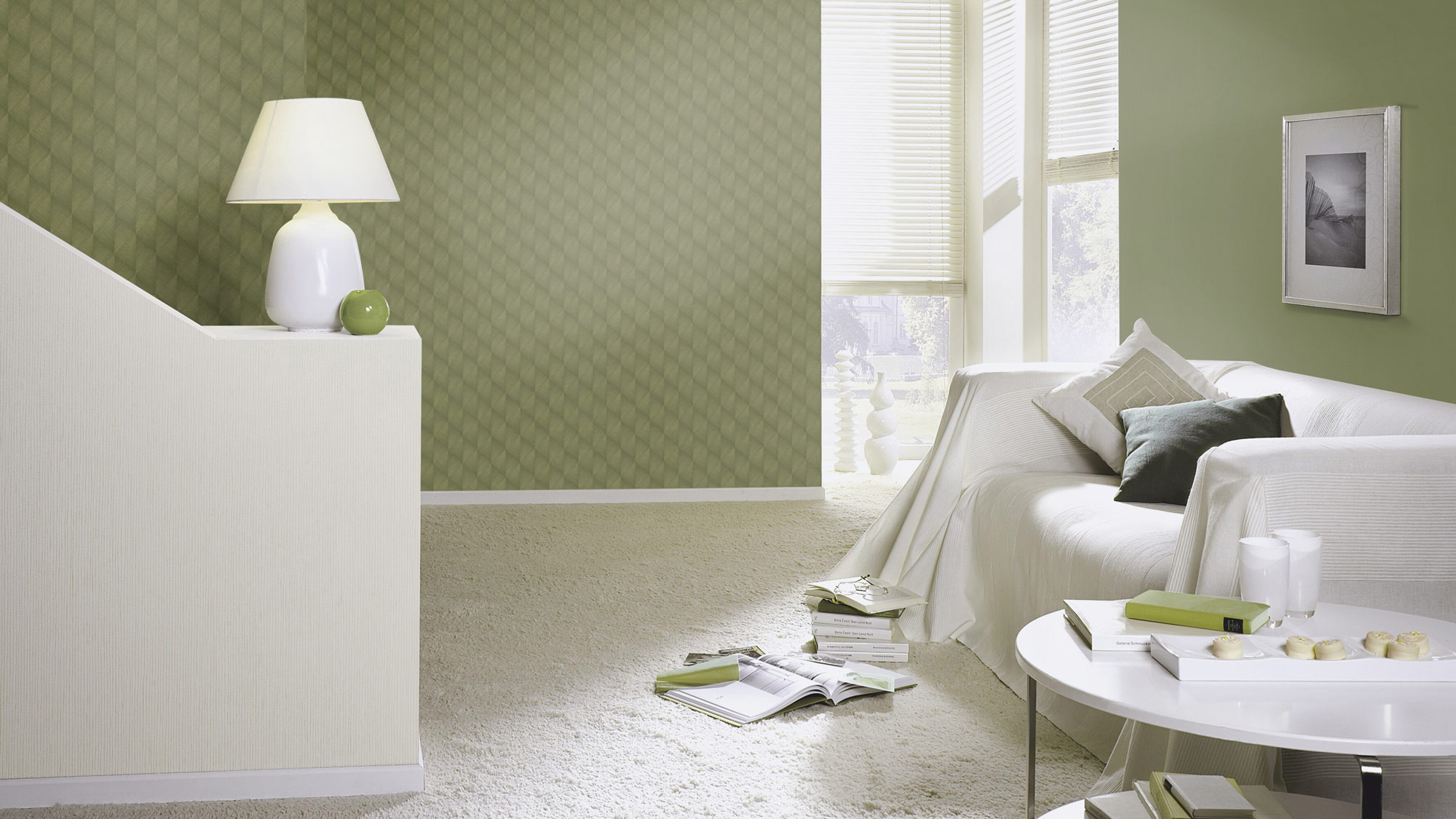 Rasch Vliestapete Allegretto Grün-Moosgrün 687538