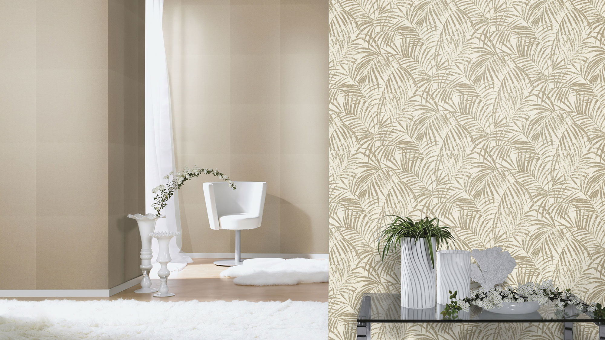 Rasch Vliestapete Denzo 2 Palmenblätter 832174