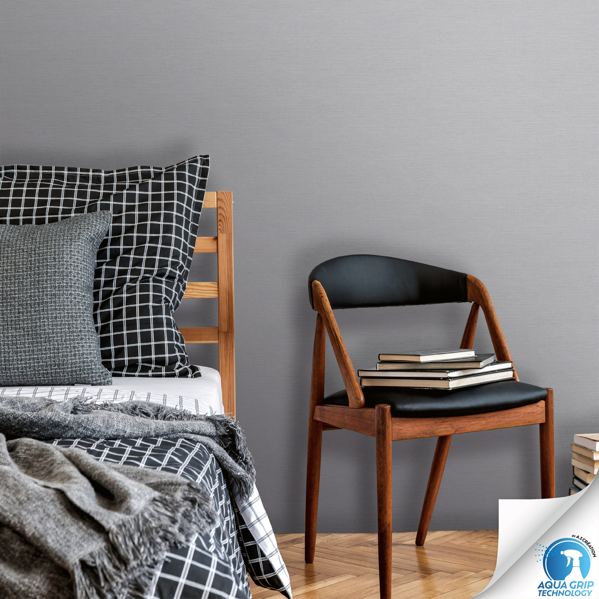 AS Vliestapete WOW Designdrop Unitapete Hellgrau 784992