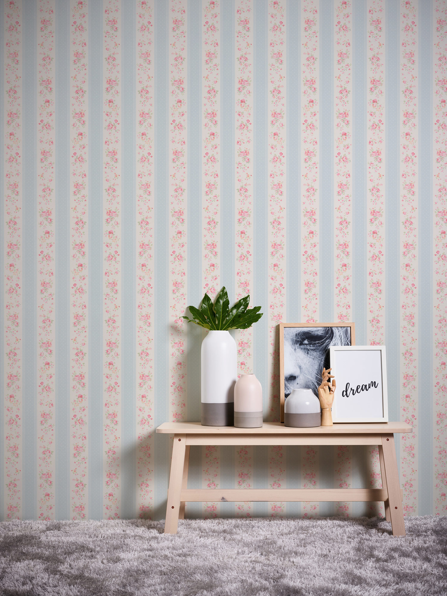 AS Vliestapete Maison Charme Floral blau 390691