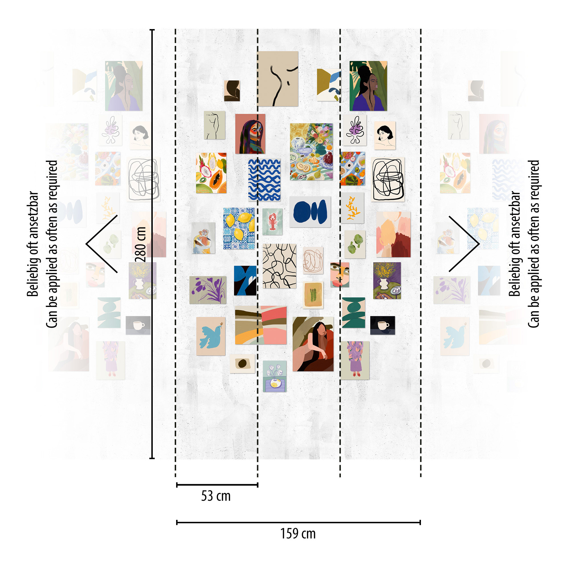 Livingwalls Vliestapete The Wall 3 Bilderwand 398201