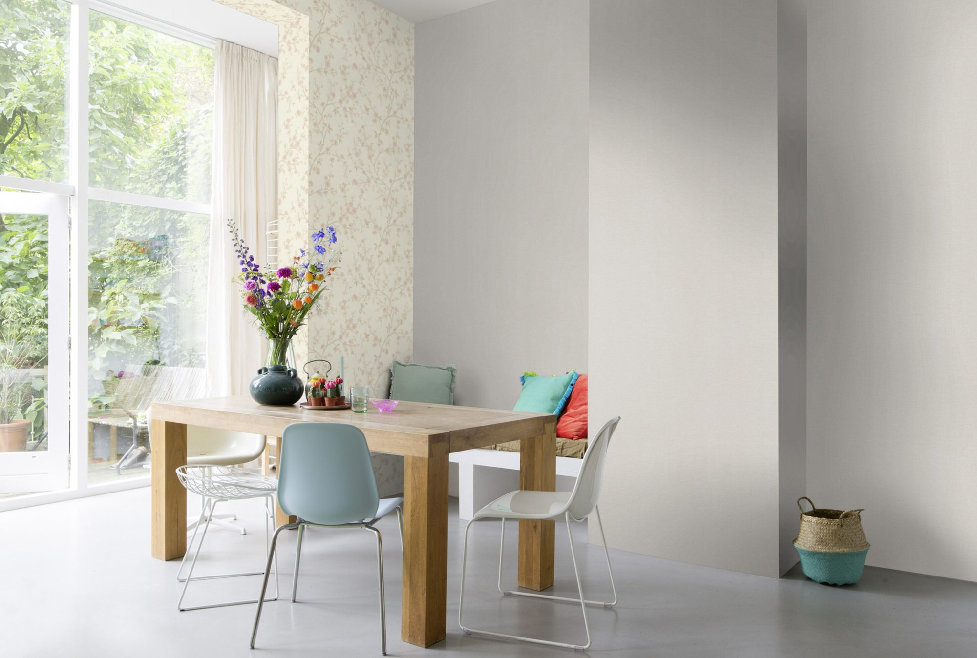 Rasch Vliestapete Country Charme Rosa-Puderrosa 456745