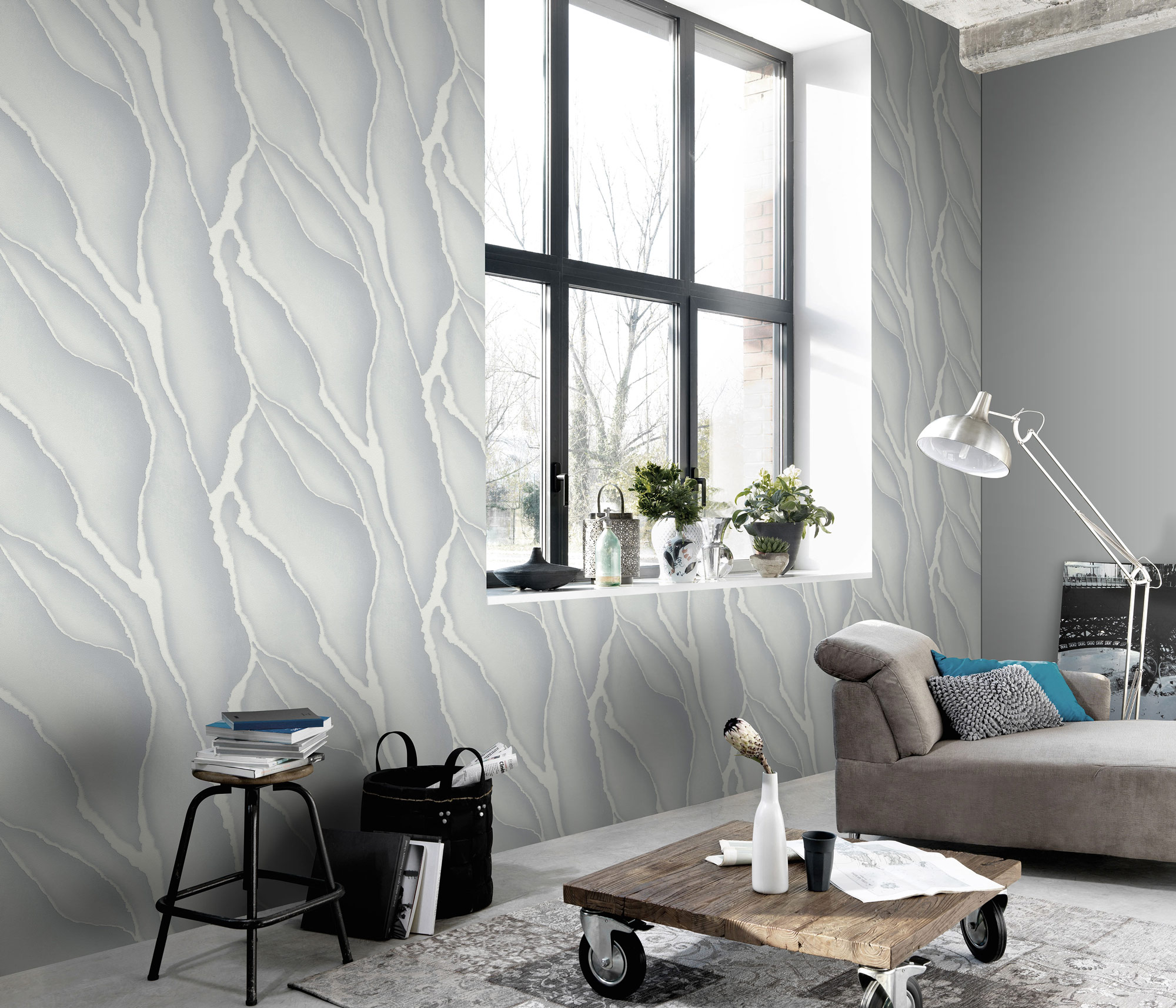 Erismann Vliestapete Elle 3 grau 1034510