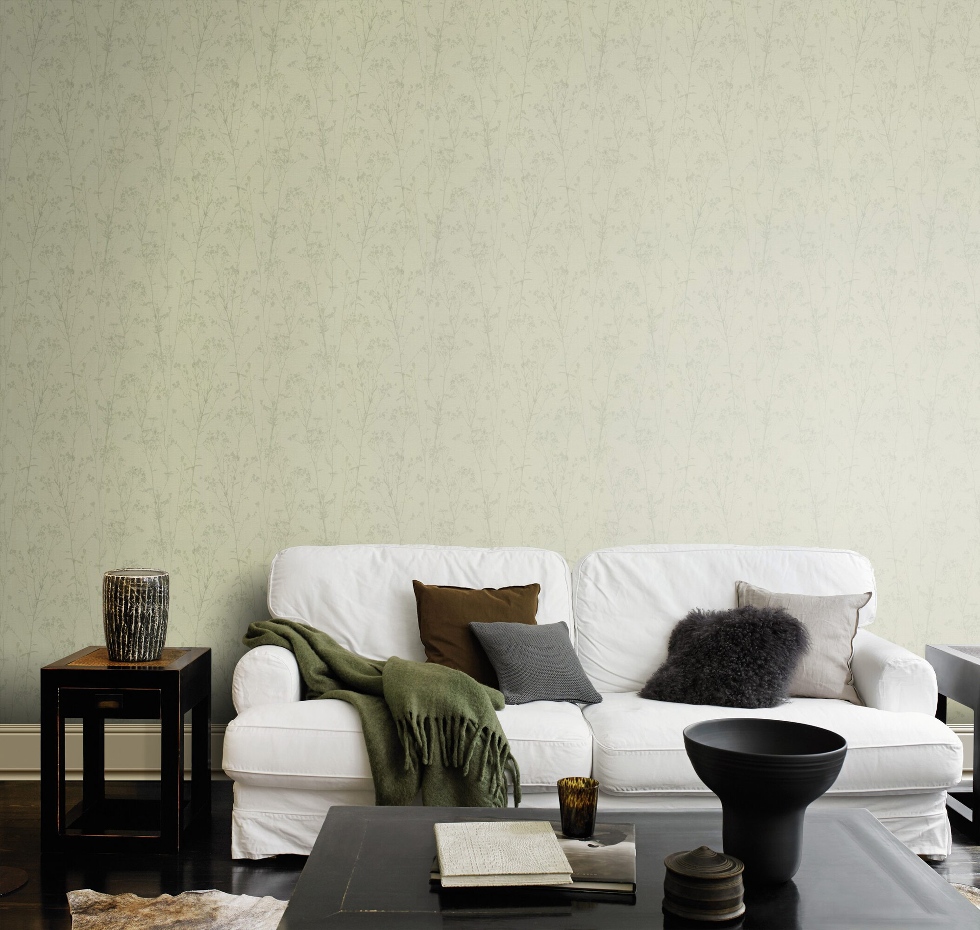 Rasch Vliestapete Peonies Grün Floral 582123