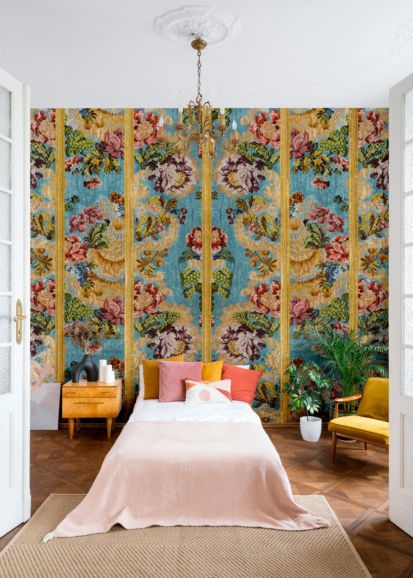 AS Fototapete Walls by Patel 5 Blumen Türkis DD134543