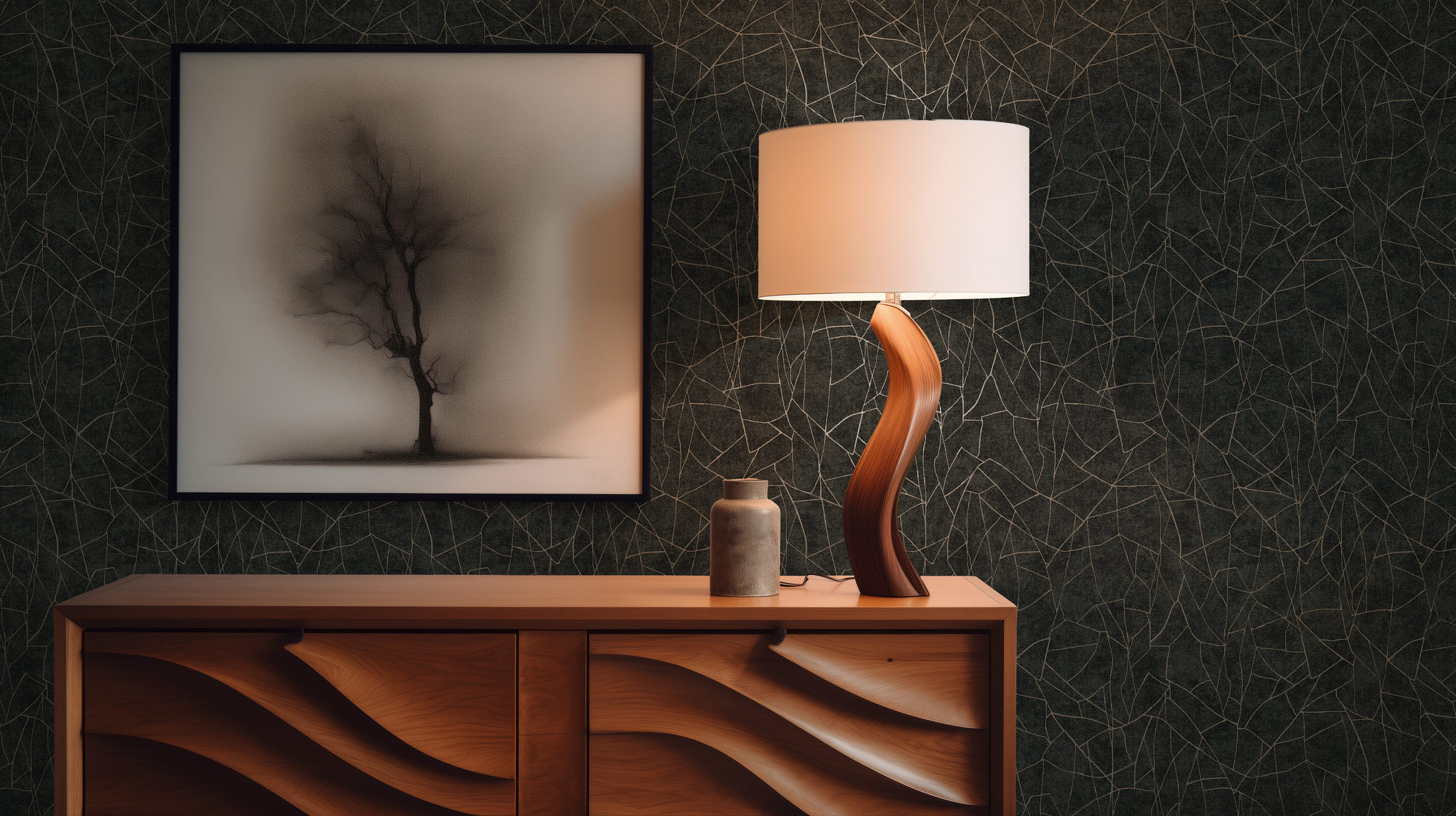 AS Vliestapete French Affair Struktur Schwarz 399344