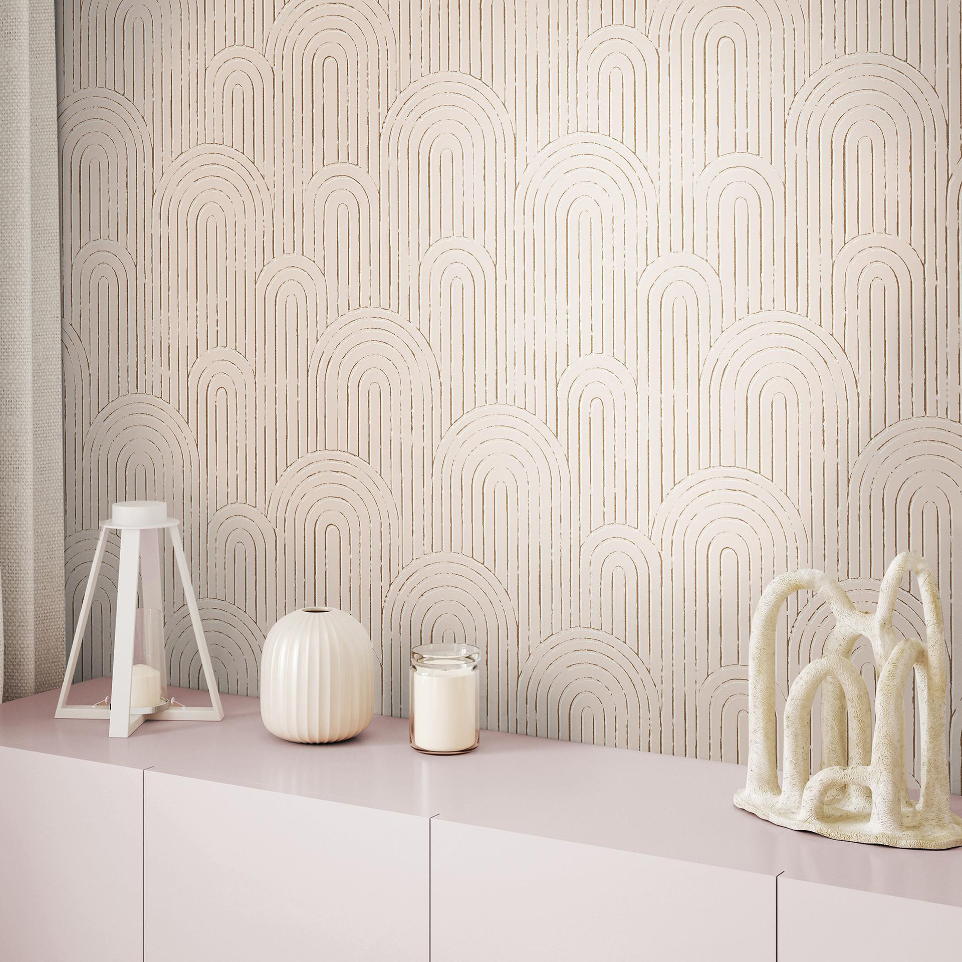 Hohenberger Vliestapete Chalk Colosseo Rose 65523