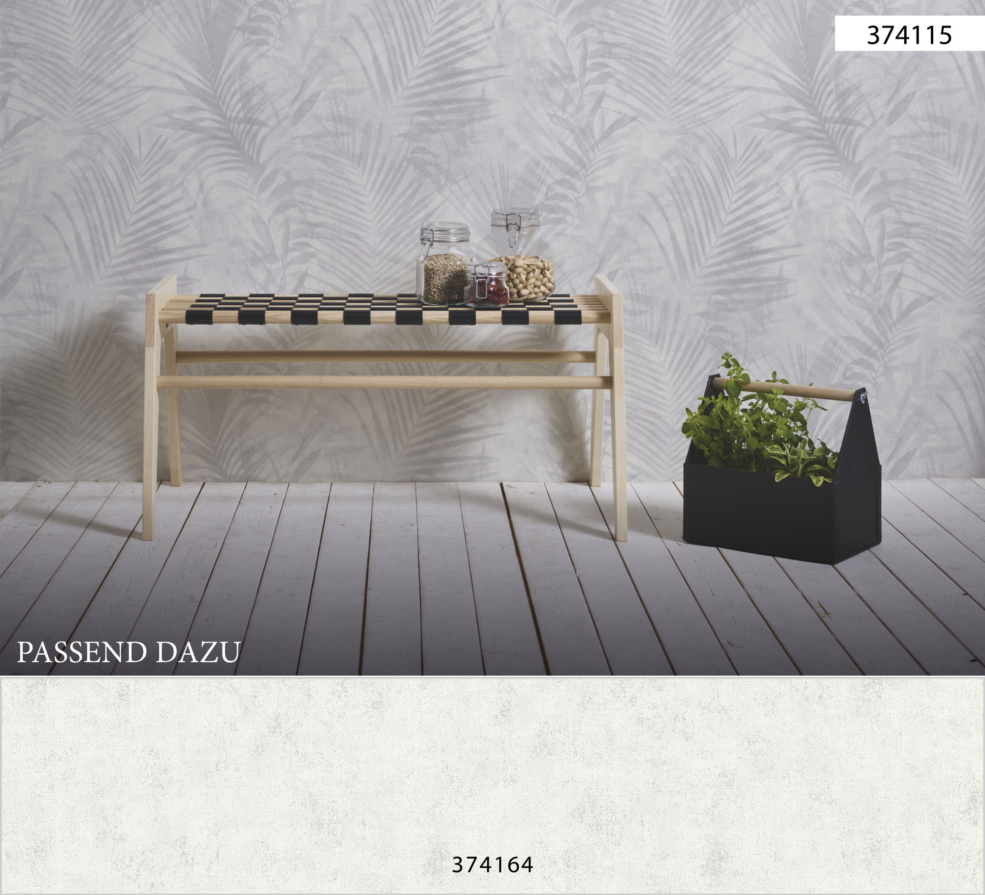 AS Vliestapete Neue Bude 2.0 II Blätter grau 374115